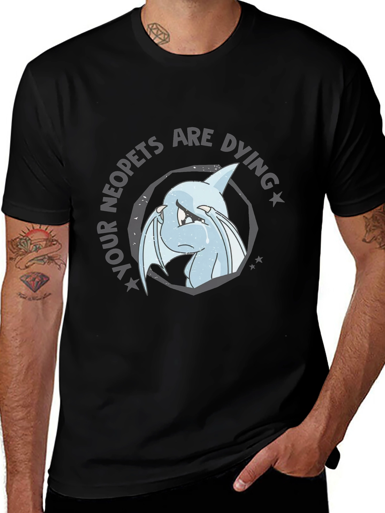 Variant 22 of Sad Neopets Graphic T-Shirt - Your Neopets Are Dying
