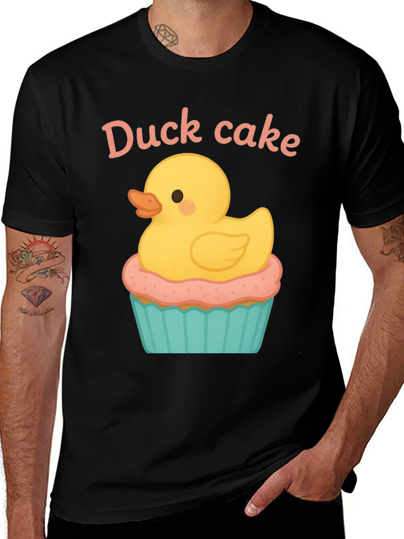 Variant 2 of Duck Cake T-Shirt - Adorable Duck Cupcake Tee