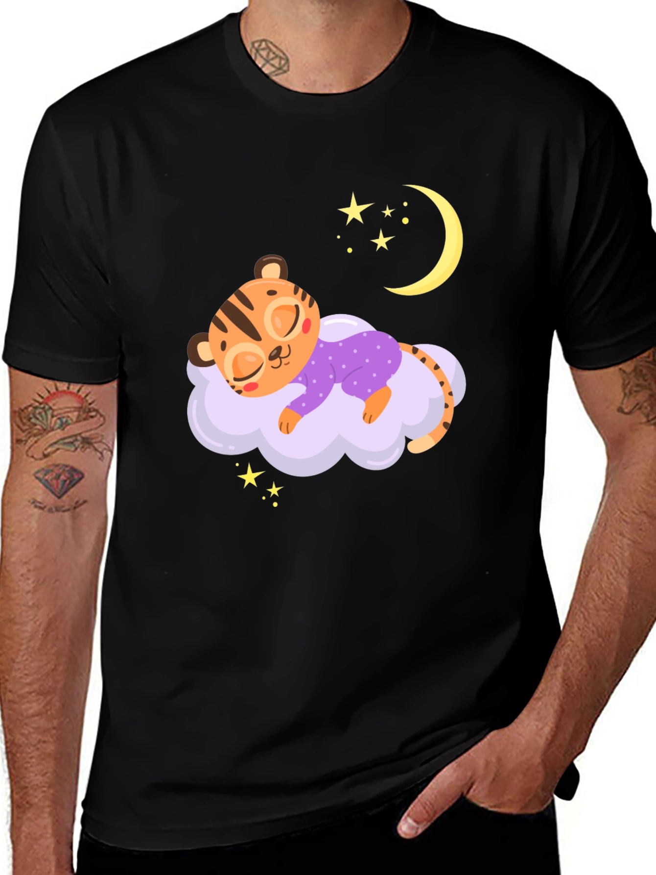 Variant 26 of Cute Sleeping Tiger on Cloud T-Shirt