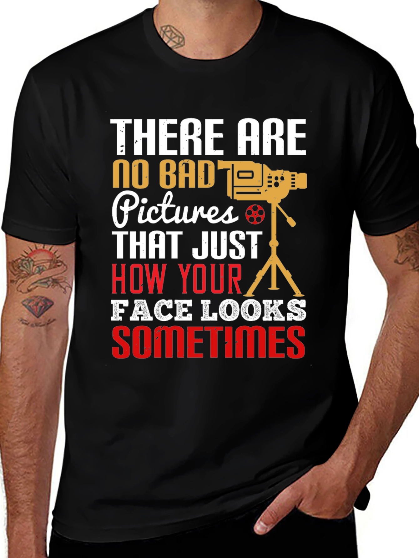 Variant 7 of Funny Photography T-Shirt - "No Bad Pictures" Design