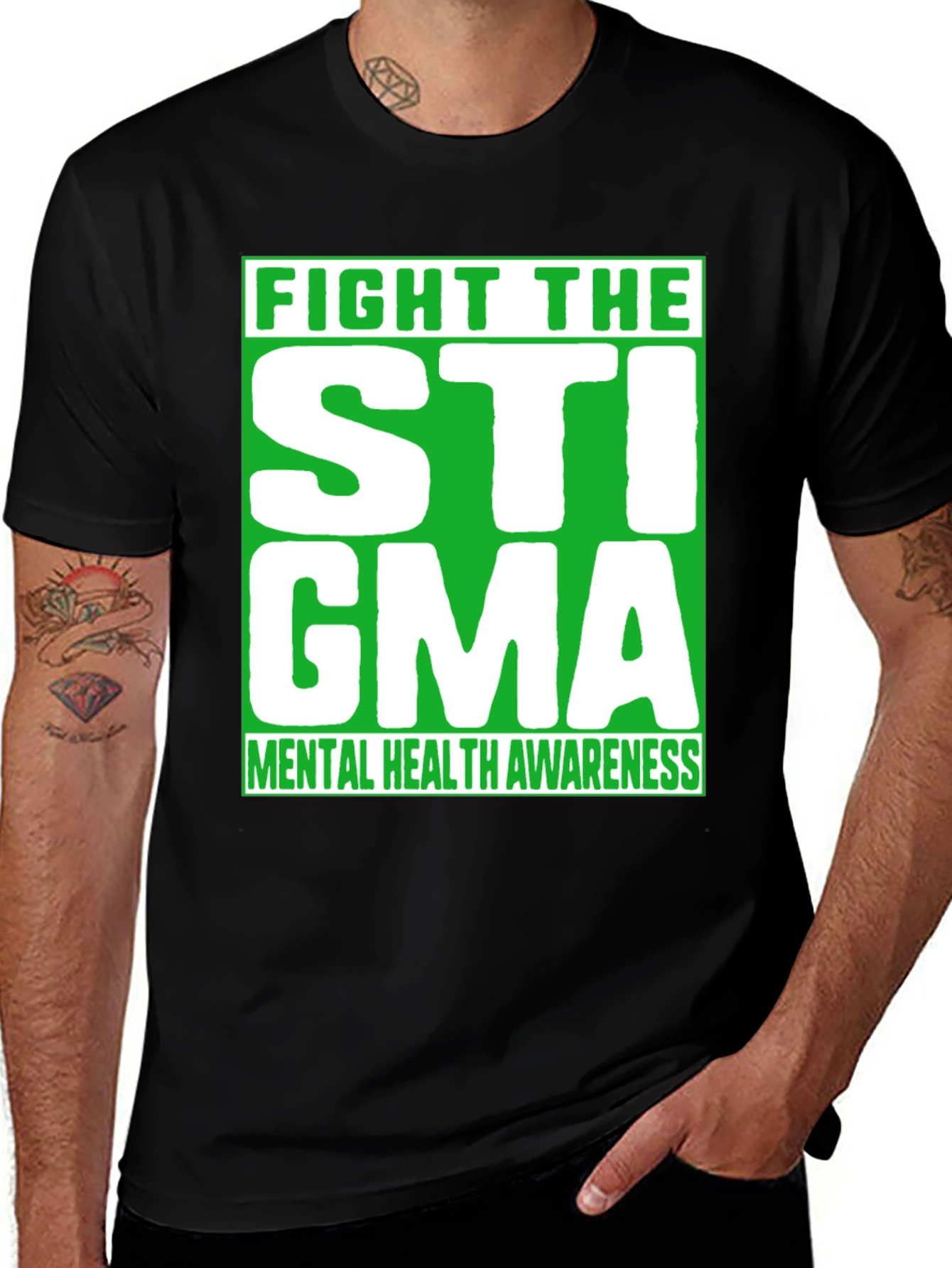 Variant 13 of Fight The Stigma Mental Health Awareness T-Shirt