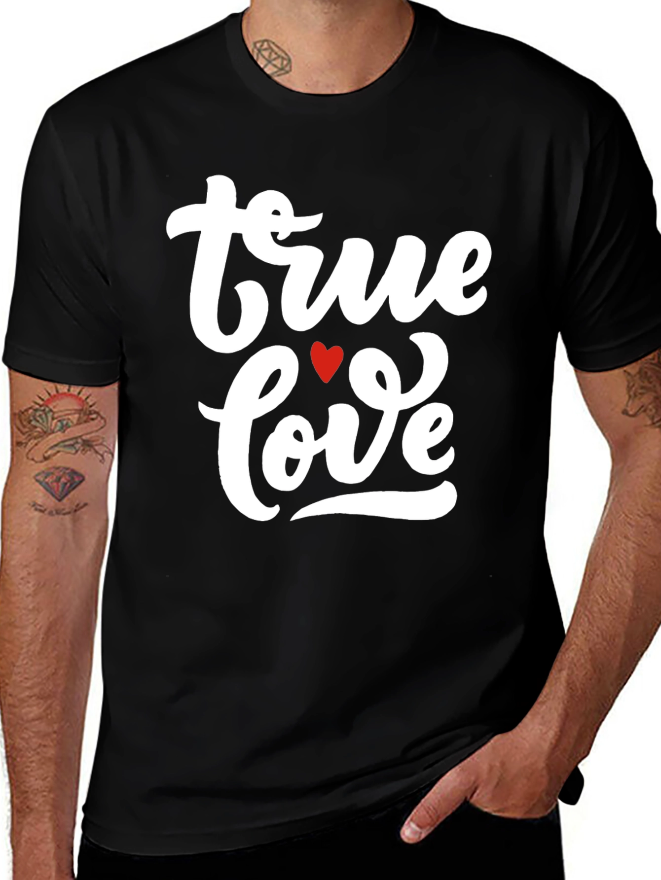 Variant 18 of True Love Graphic Tee - Stylish Black Cotton T-Shirt