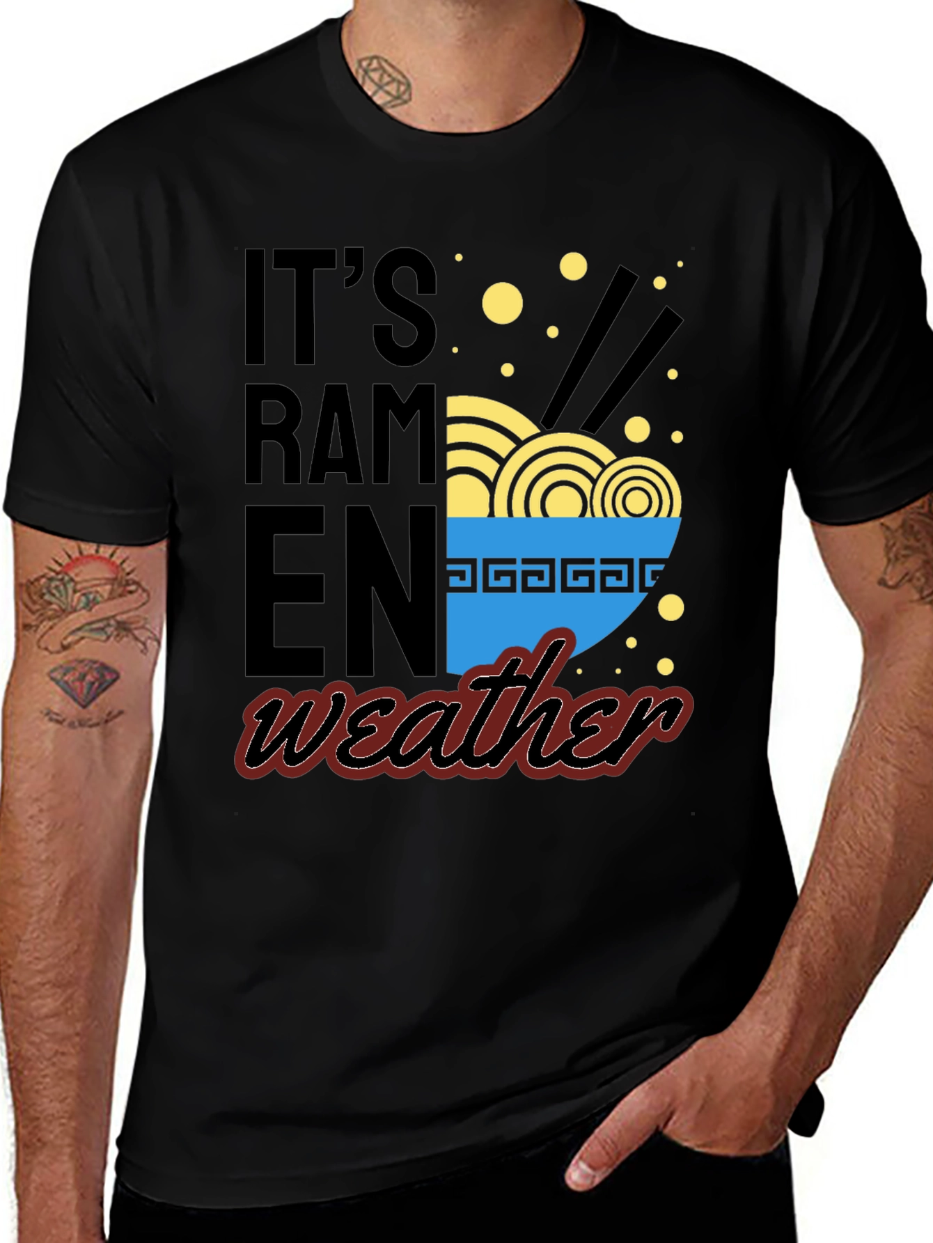 Variant 14 of Ramen Weather T-Shirt - Novelty Foodie Tee