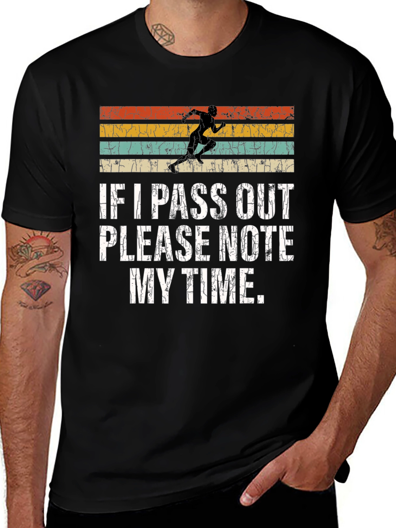 Variant 8 of Funny Runner's Tee: If I Pass Out Note My Time