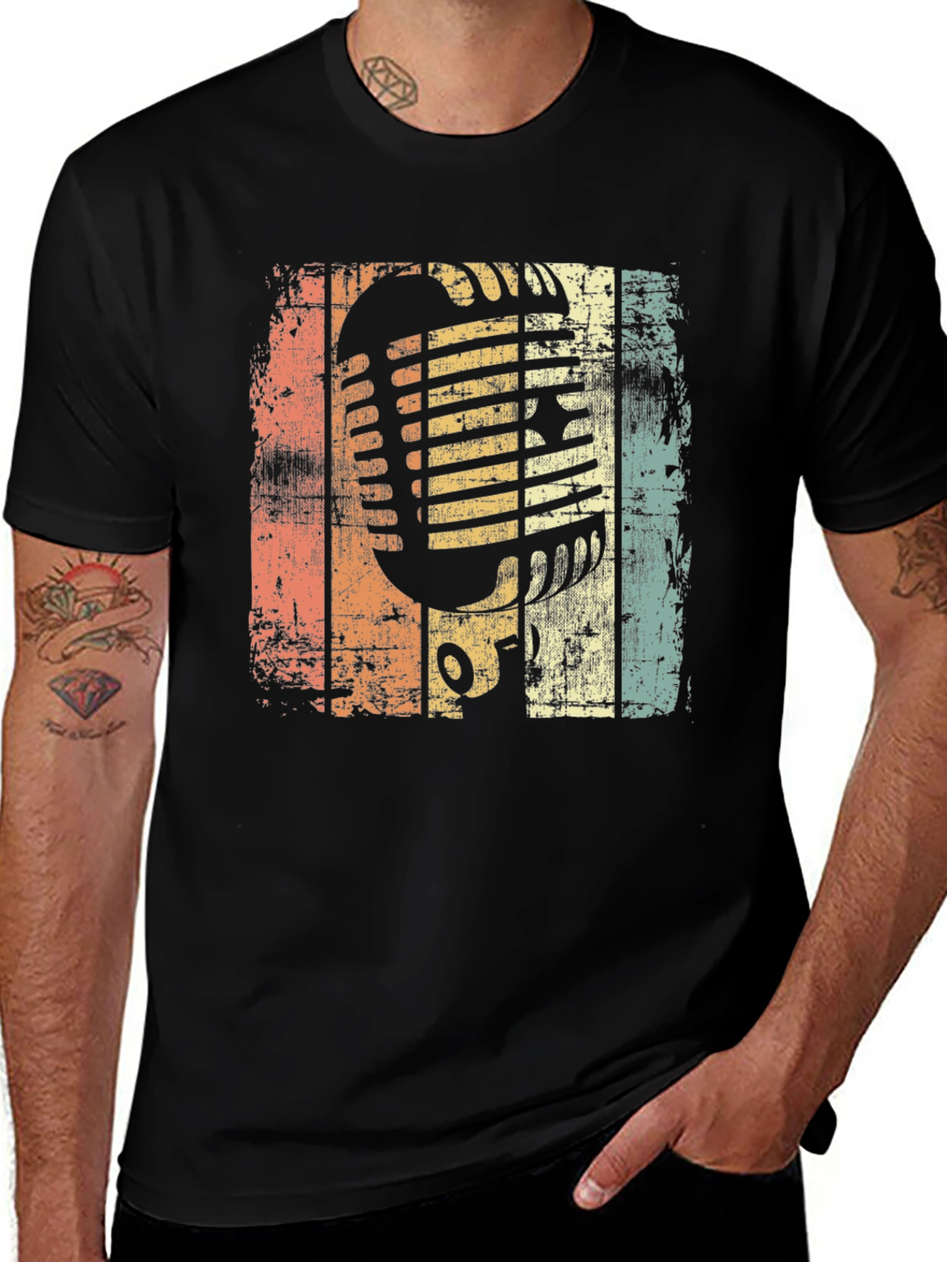 Variant 11 of Vintage Microphone Graphic T-Shirt