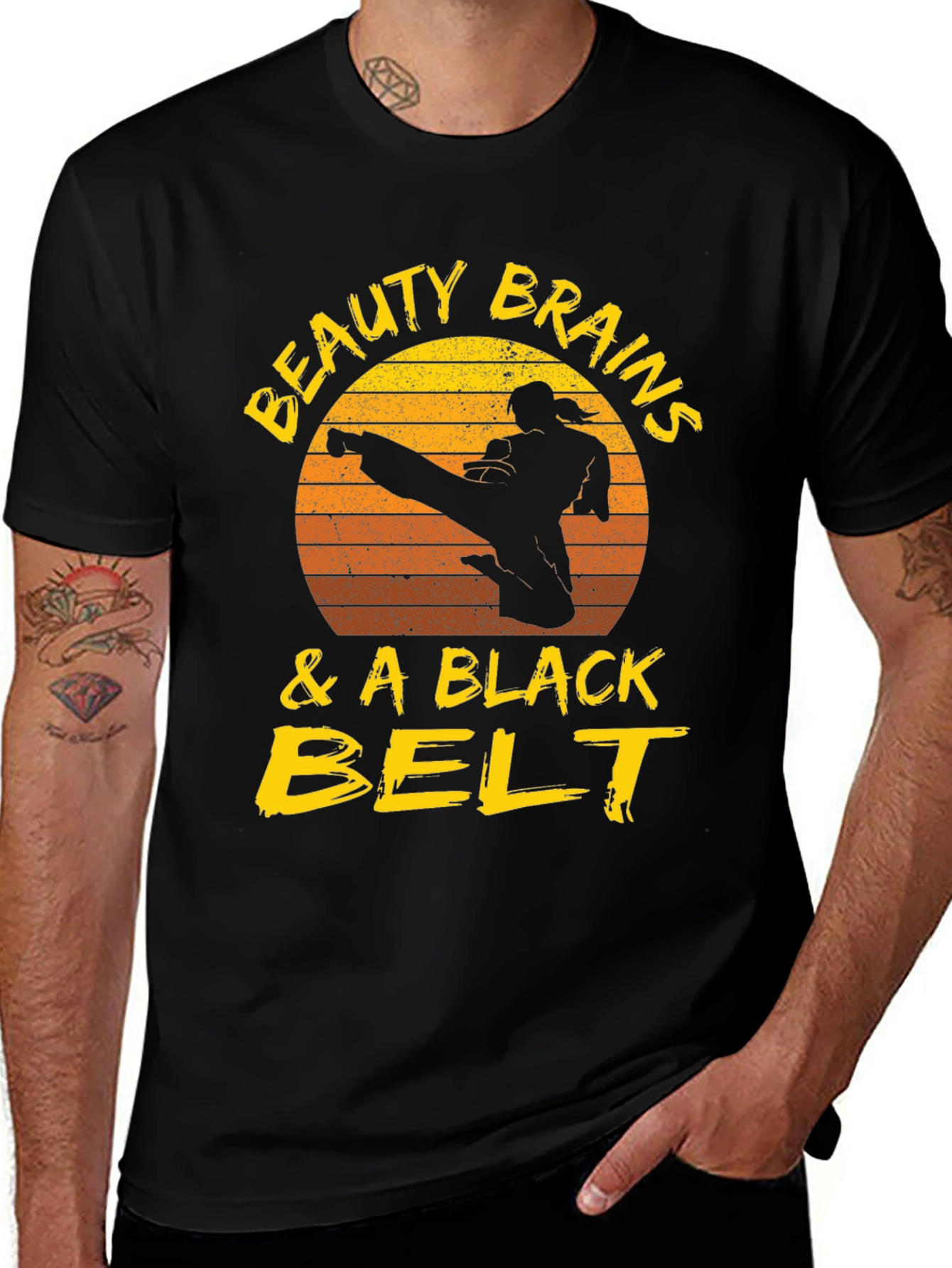 Variant 7 of Beauty Brains & a Black Belt T-Shirt