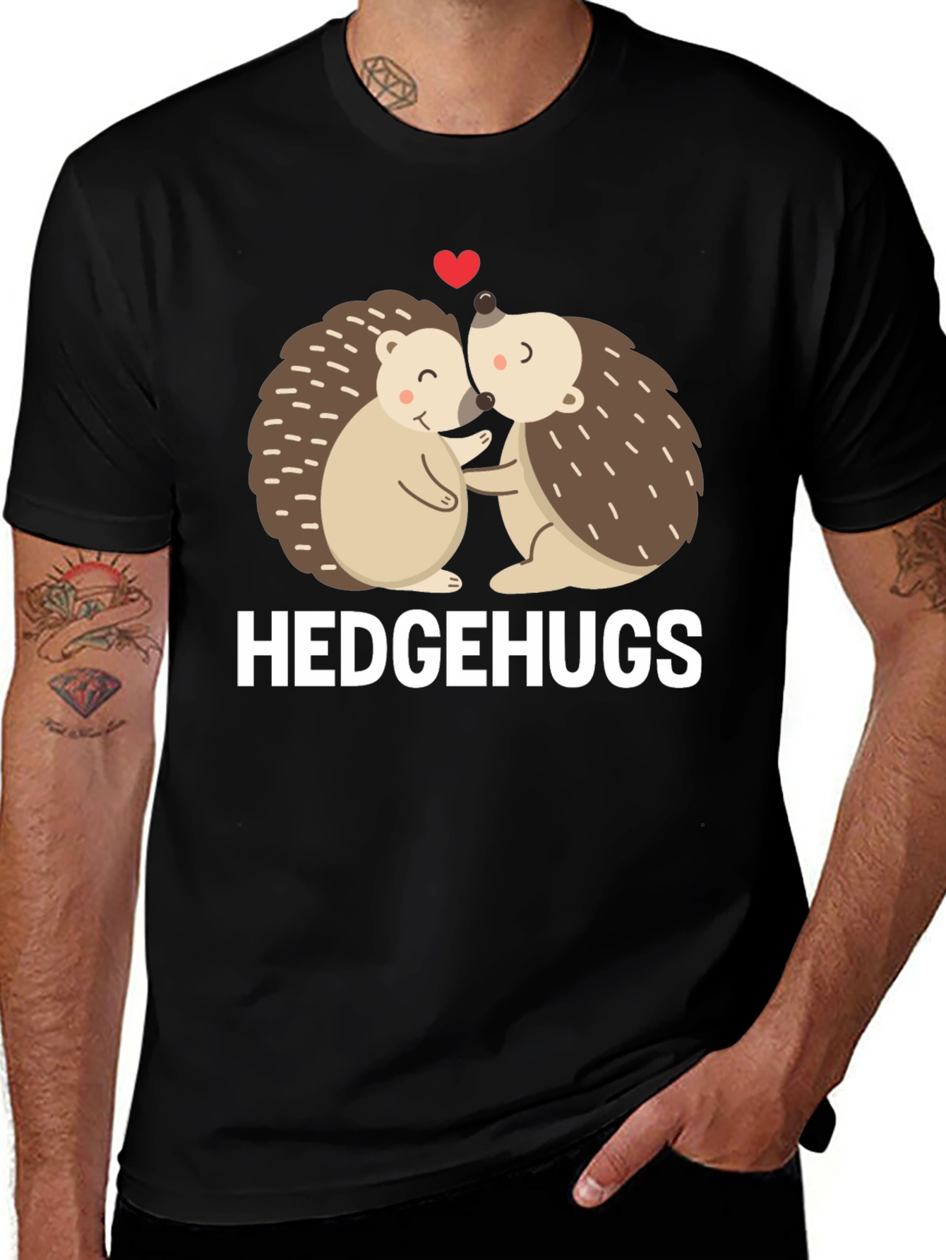 Variant 25 of Hedgehugs Graphic T-Shirt - Cute Animal Tee