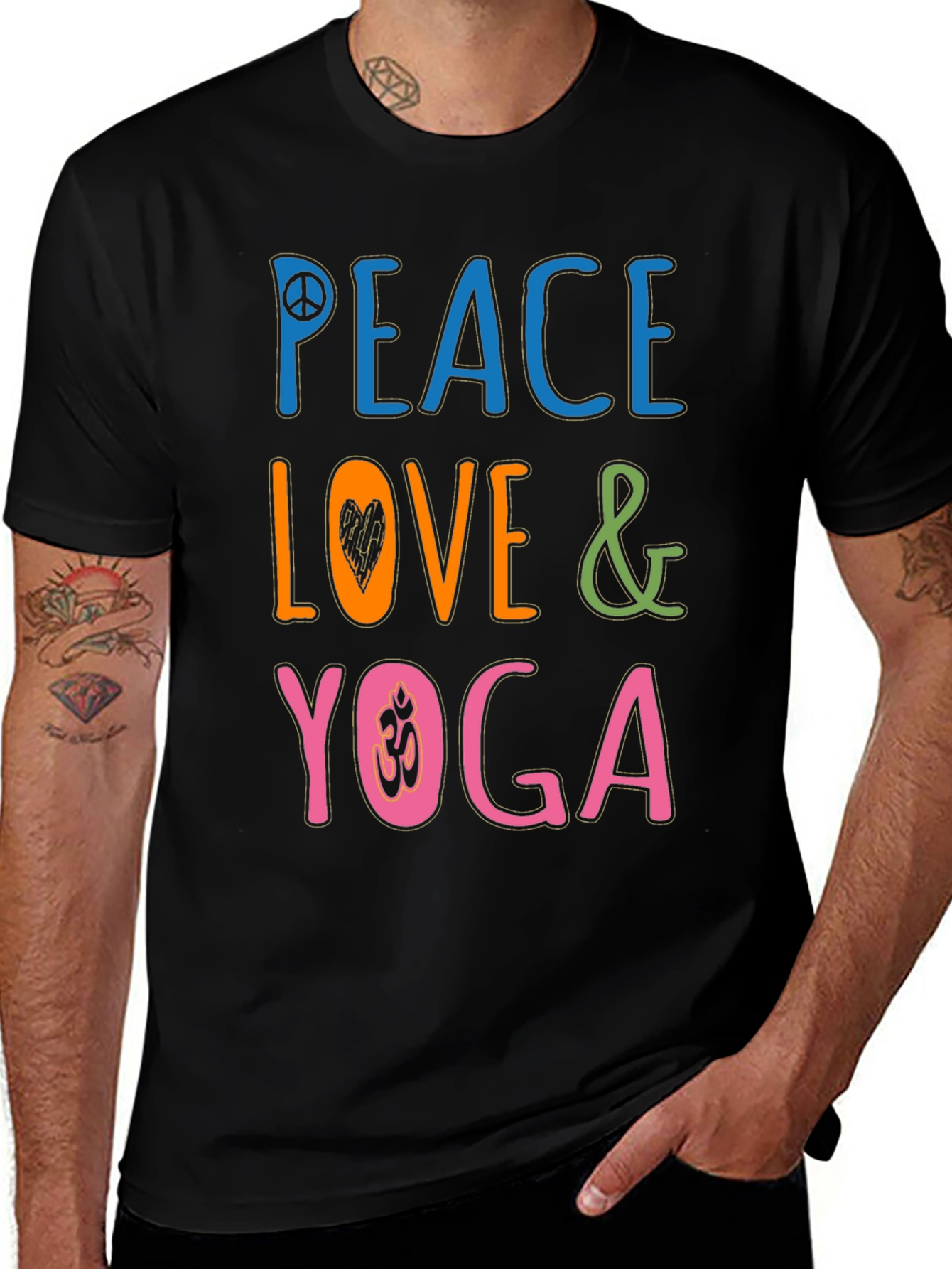 Variant 22 of Peace Love Yoga T-Shirt - Spiritual Zen Apparel