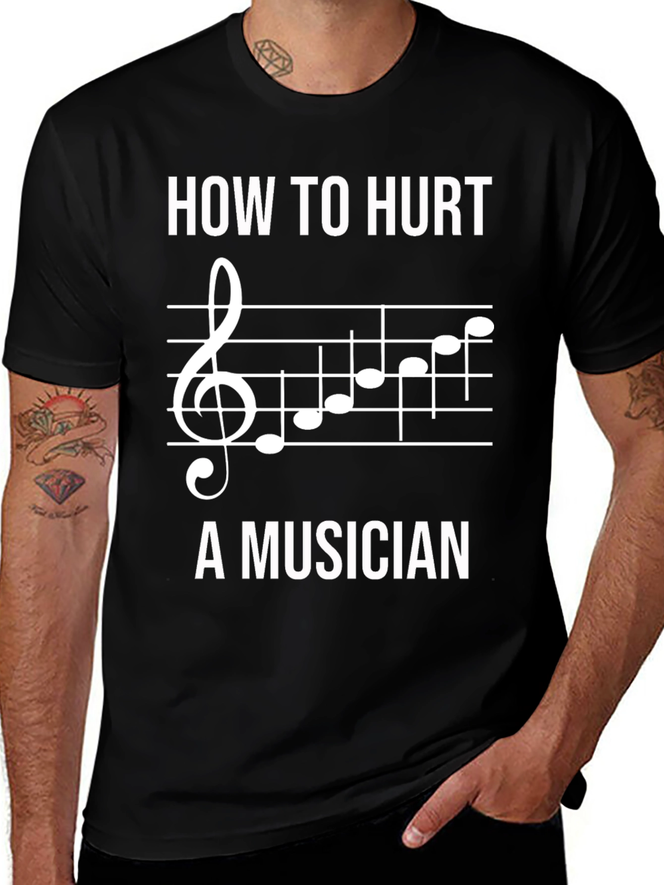 Variant 10 of How to Hurt a Musician T-Shirt - Funny Music Tee