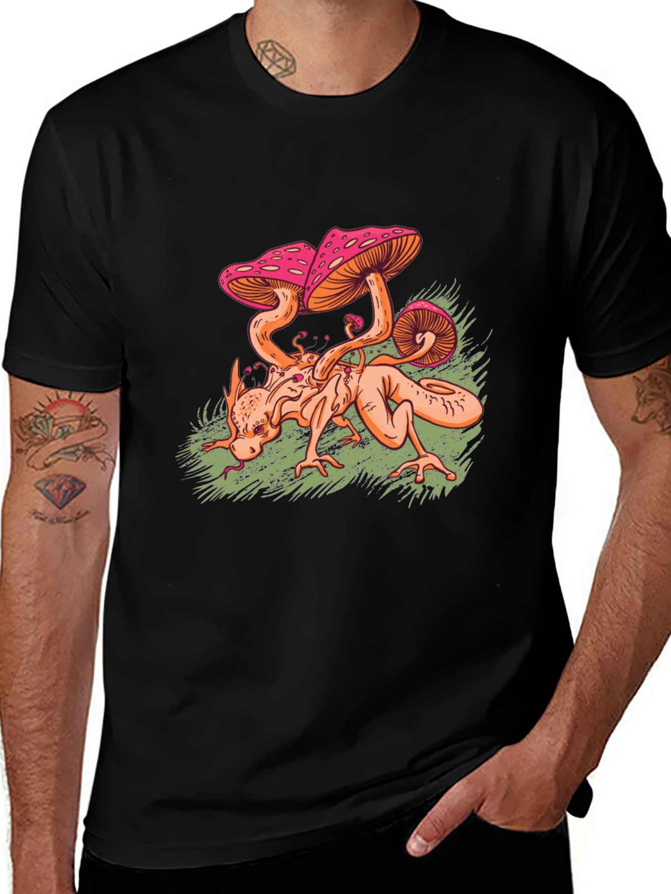 Variant 4 of Mushroom Monster Graphic Tee - Unique Design