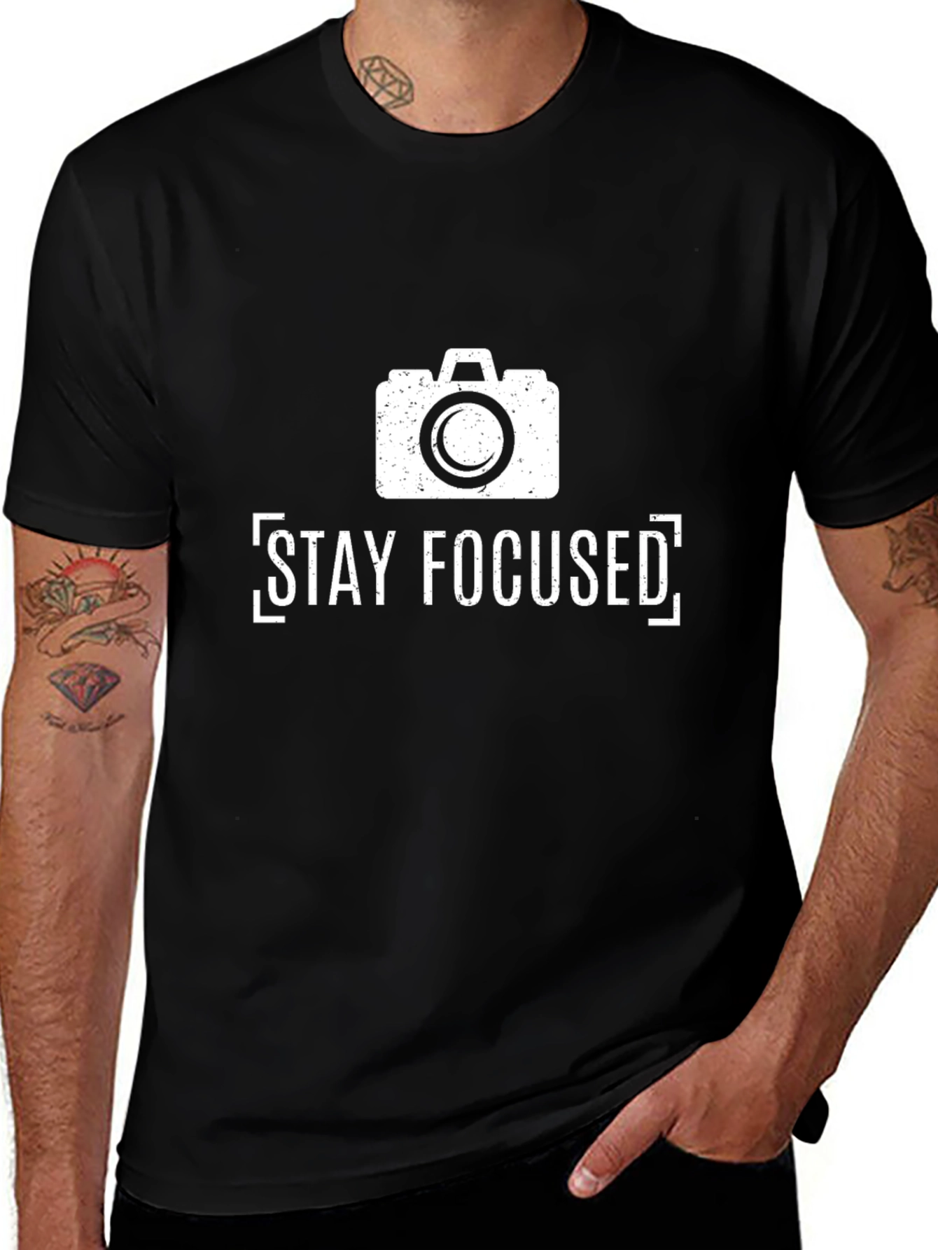 Variant 19 of Stay Focused Camera Graphic T-Shirt