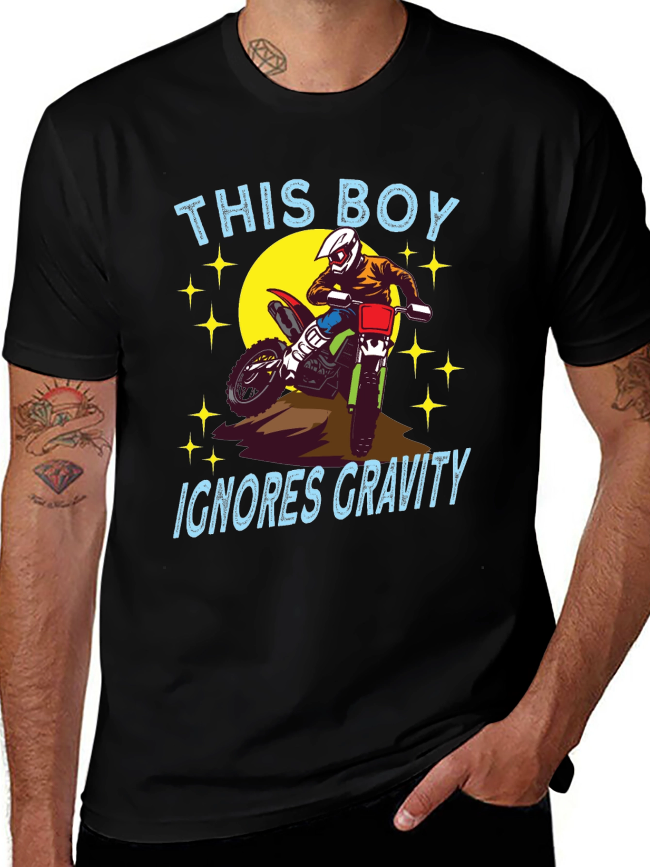 Variant 3 of This Boy Ignores Gravity Motocross T-Shirt