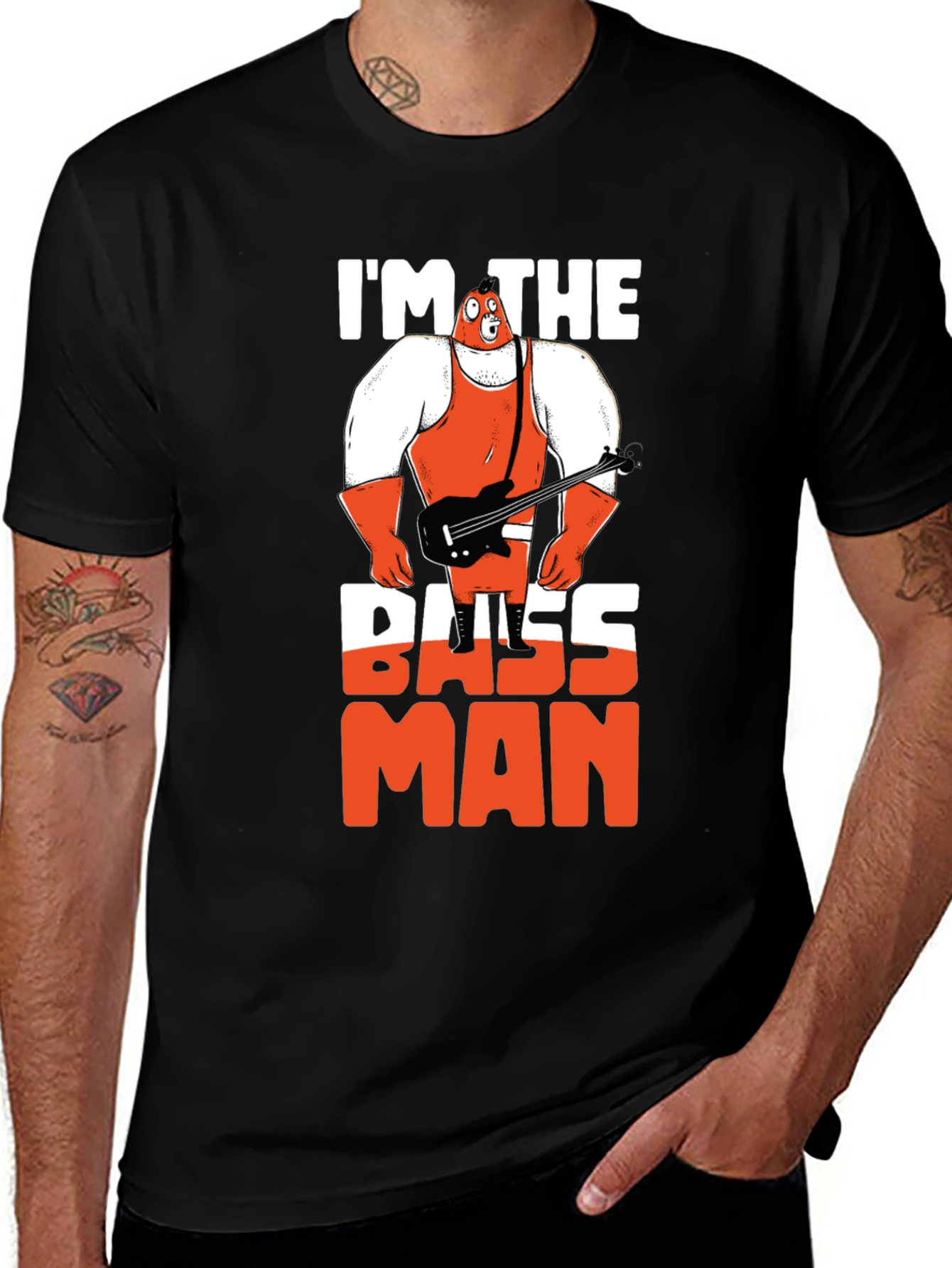Variant 22 of I'm The Bass Man Graphic Tee - Black