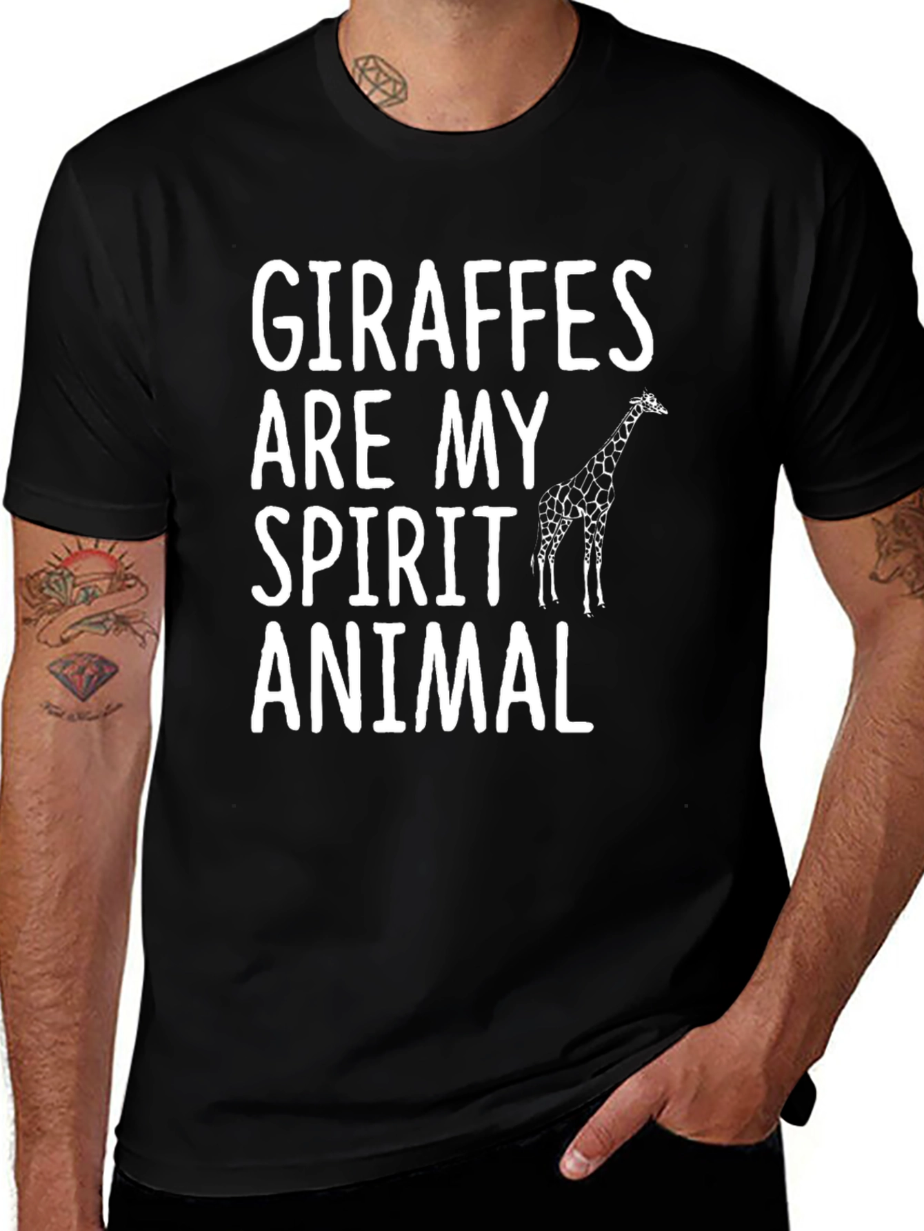 Variant 26 of Giraffe Spirit Animal T-Shirt - Soft Cotton Tee