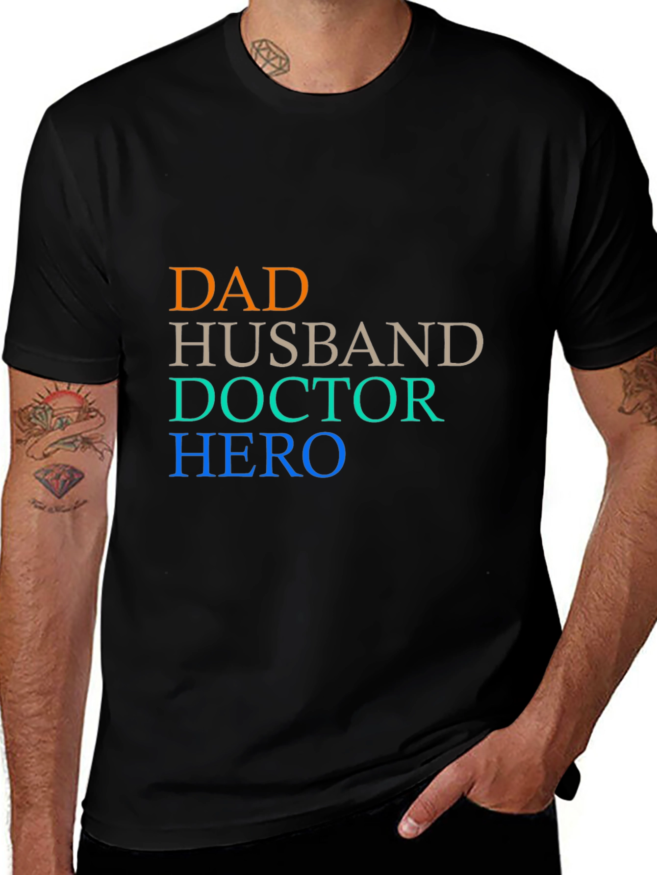 Variant 12 of Dad Husband Doctor Hero T-Shirt - Father's Day Gift