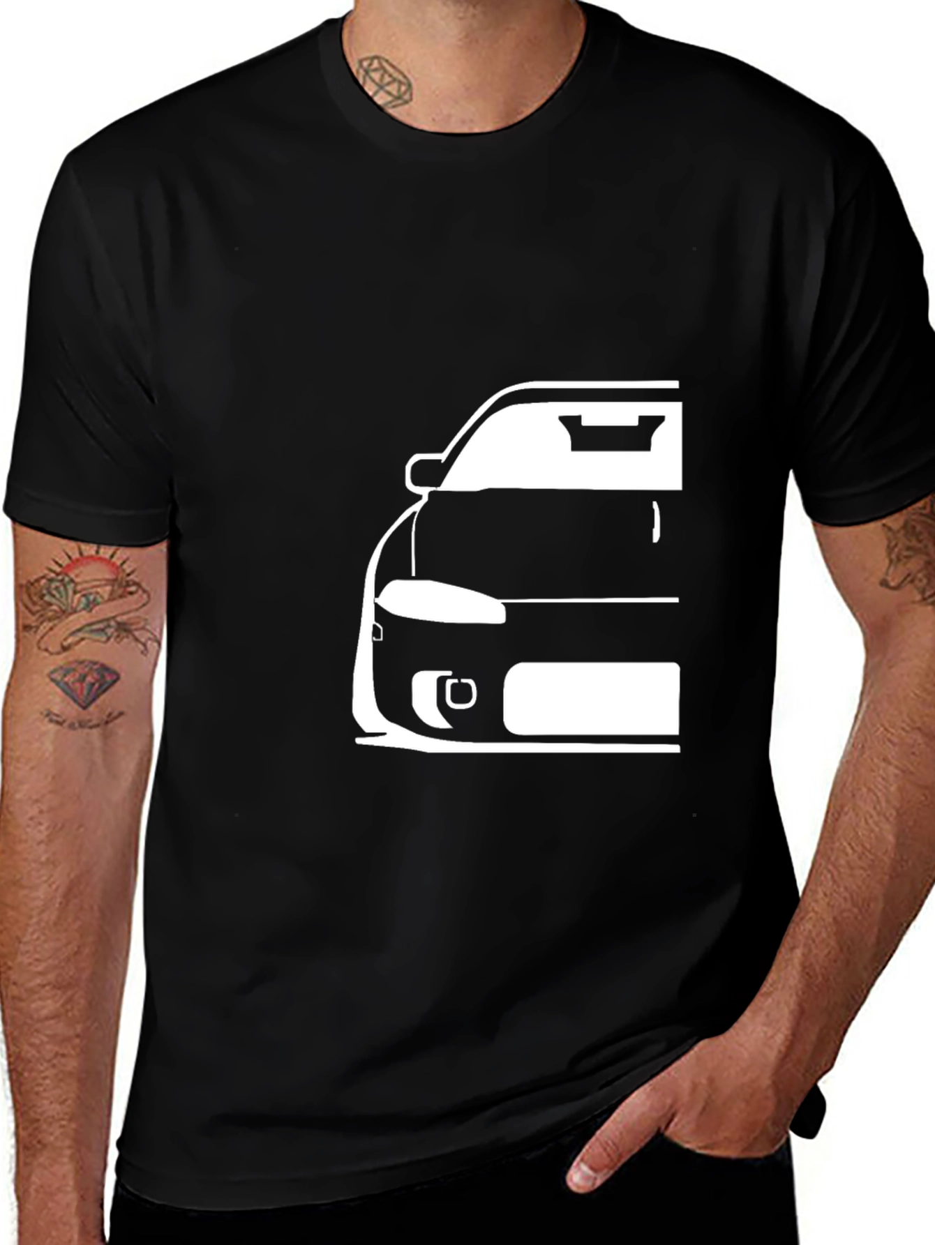 Variant 28 of Eclipse Car Silhouette Graphic Tee - Black