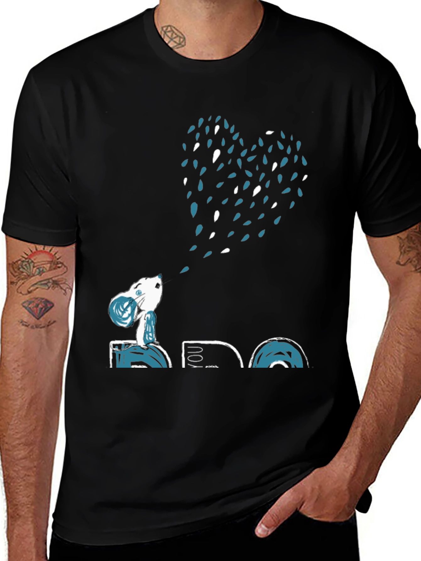 Variant 18 of Snoopy 'I Drool Over You' Black Graphic T-Shirt