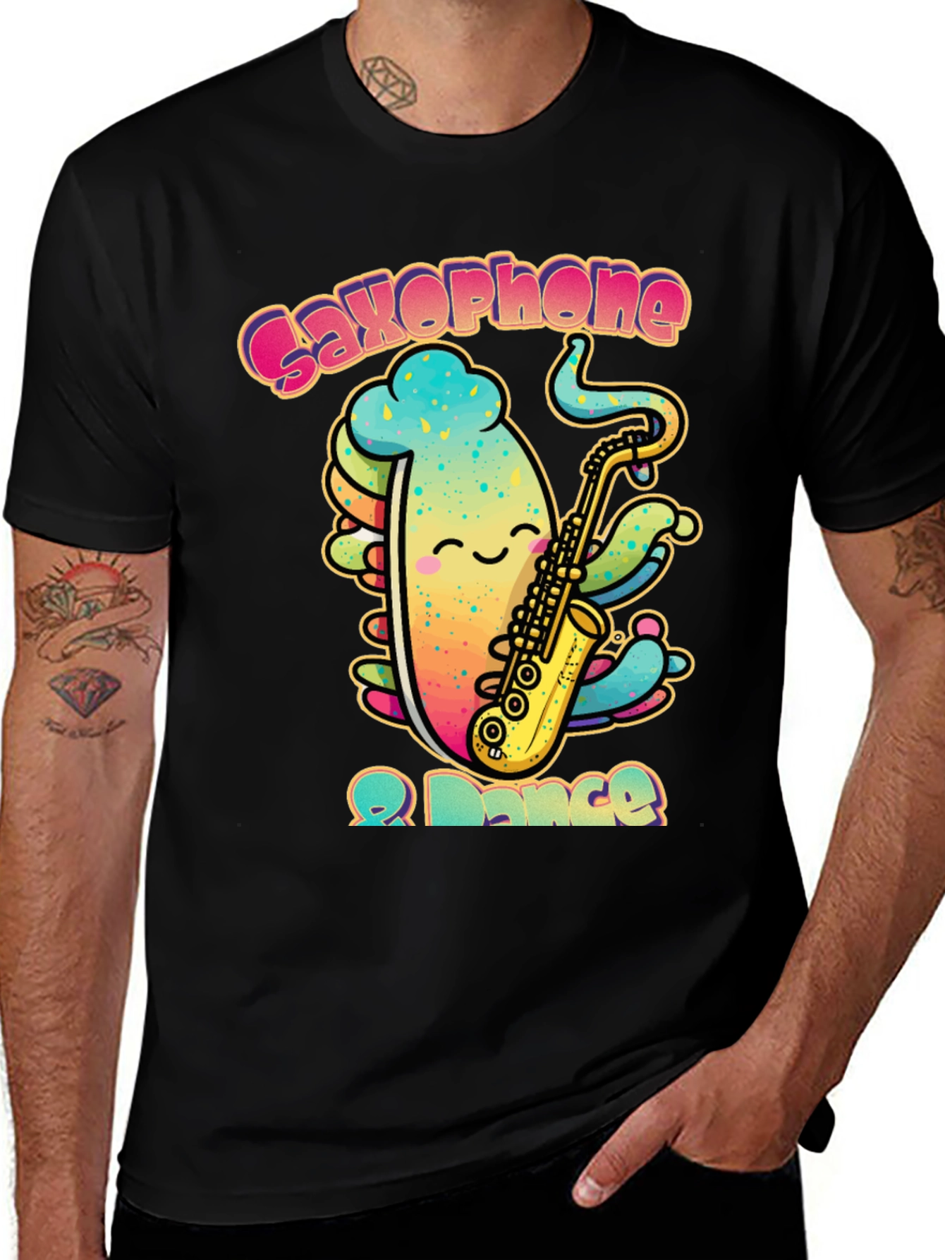 Variant 22 of Saxophone & Dance Black Graphic Tee