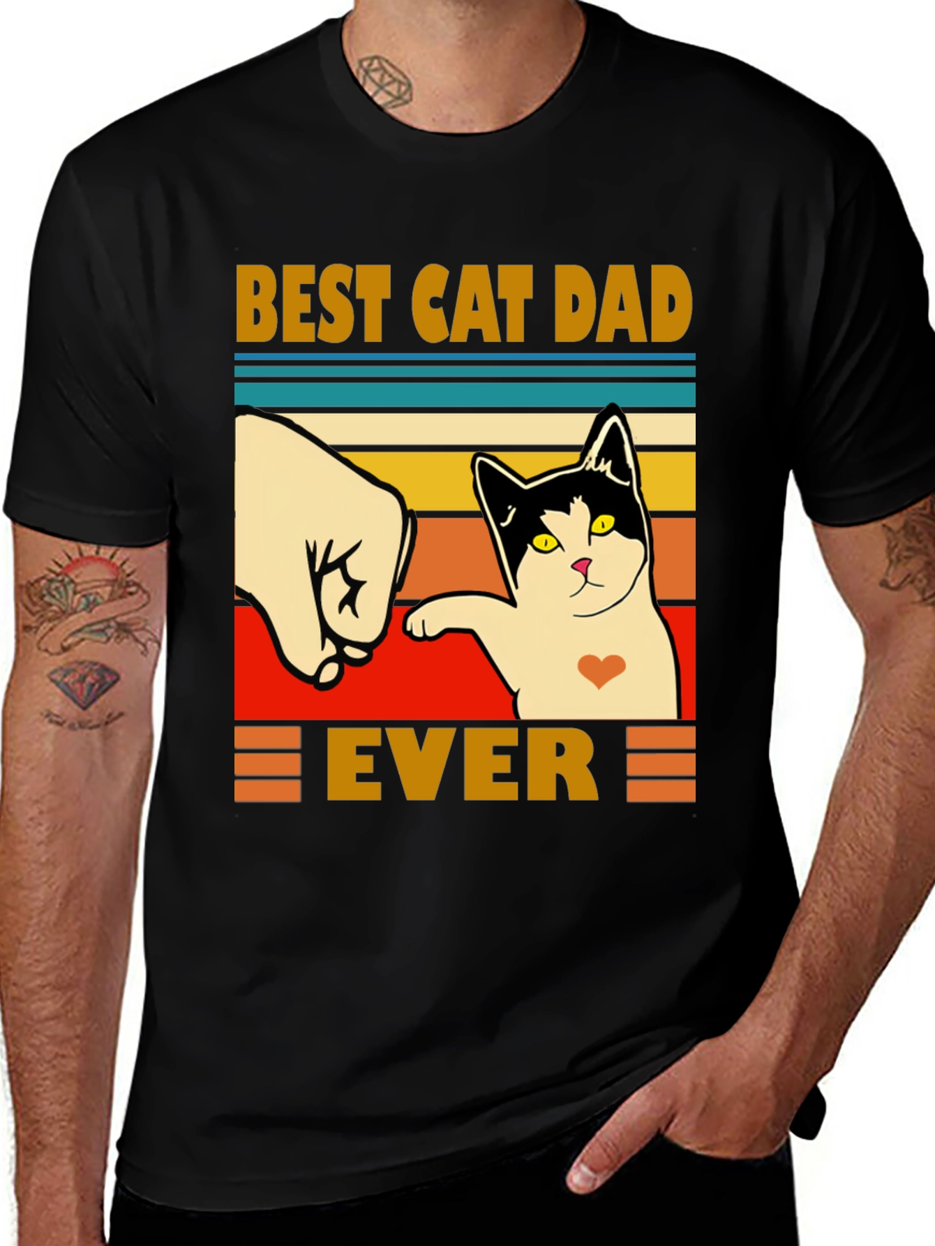Variant 28 of Best Cat Dad Ever T-Shirt - Father's Day Gift
