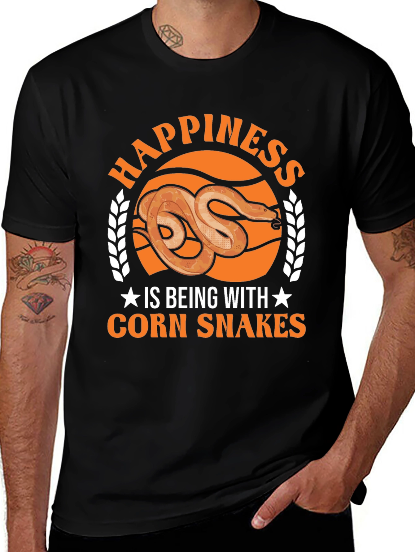 Variant 22 of Happiness is Being With Corn Snakes T-Shirt