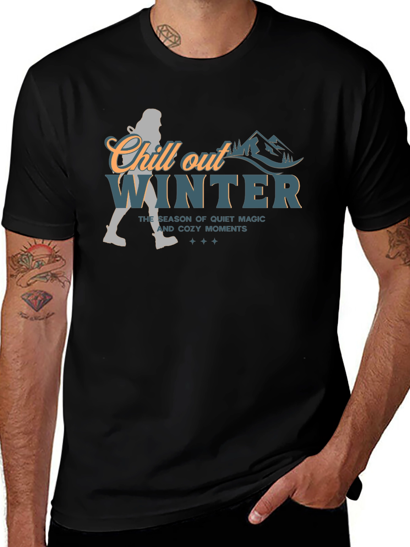 Variant 3 of Chill Out Winter Graphic T-Shirt - Cozy Season Tee