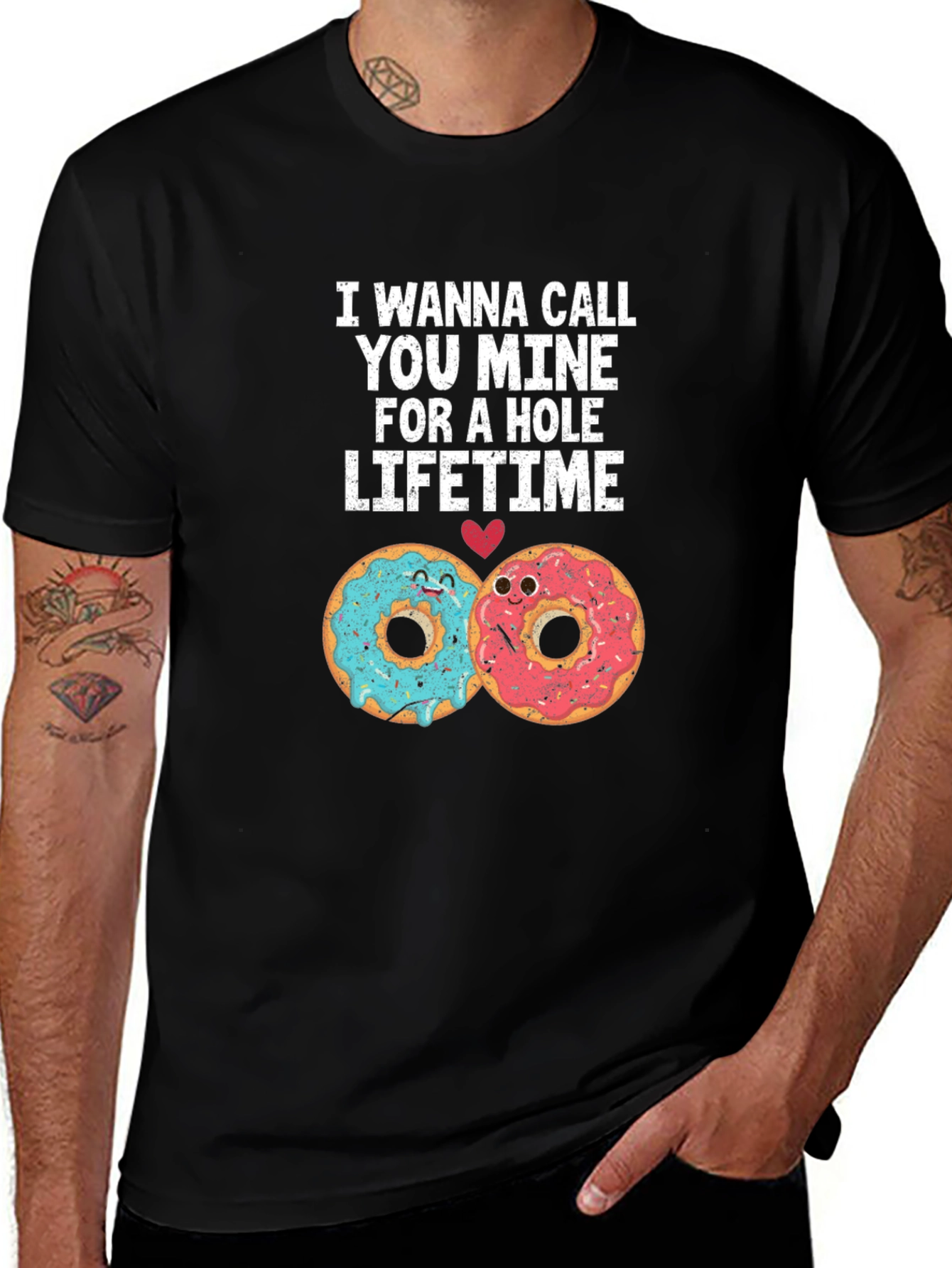 Variant 18 of I Wanna Call You Mine Donut T-Shirt