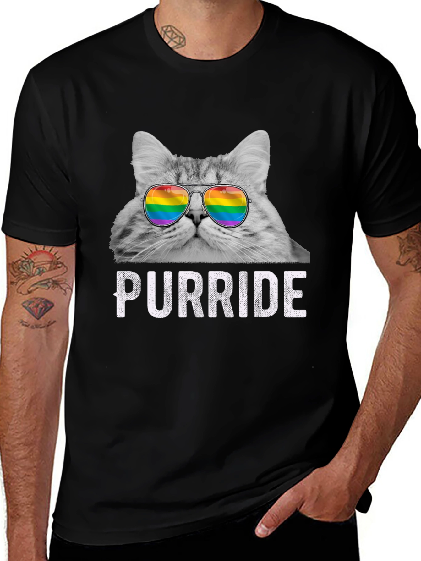 Purride Cat T-Shirt - LGBTQ+ Pride Apparel