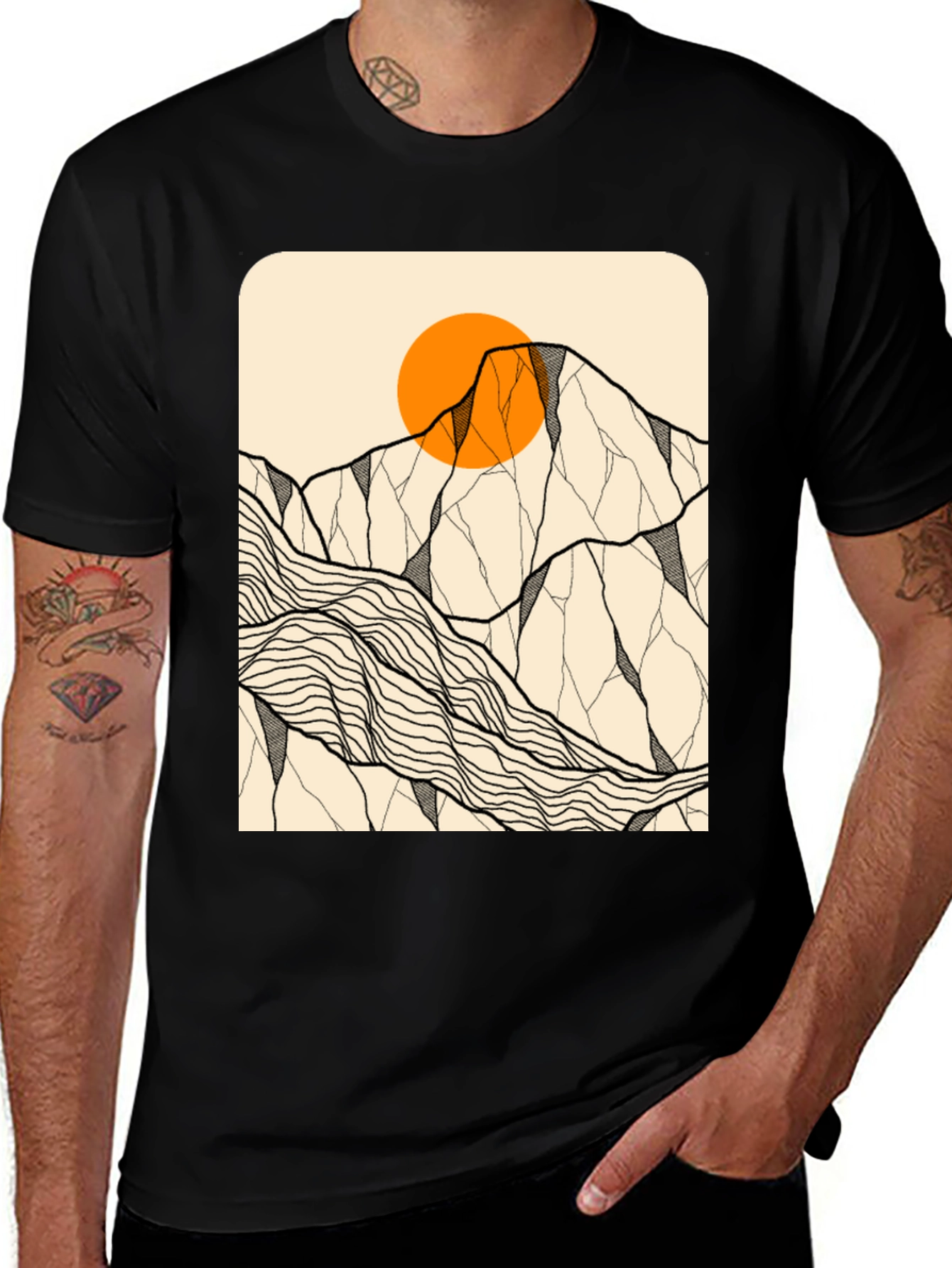 Variant 10 of Mountain Sun Graphic Tee - Adventure Awaits