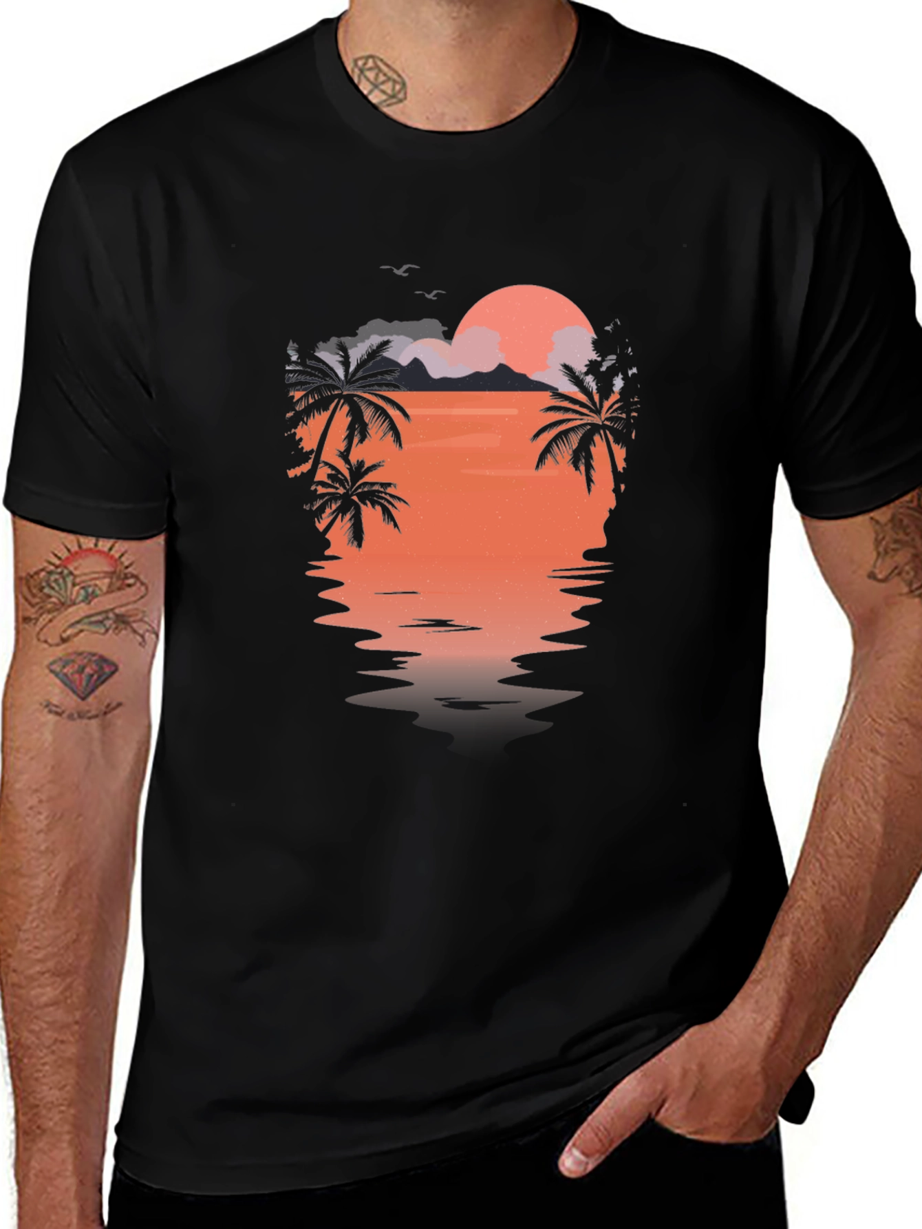 Variant 17 of Tropical Sunset Graphic Tee