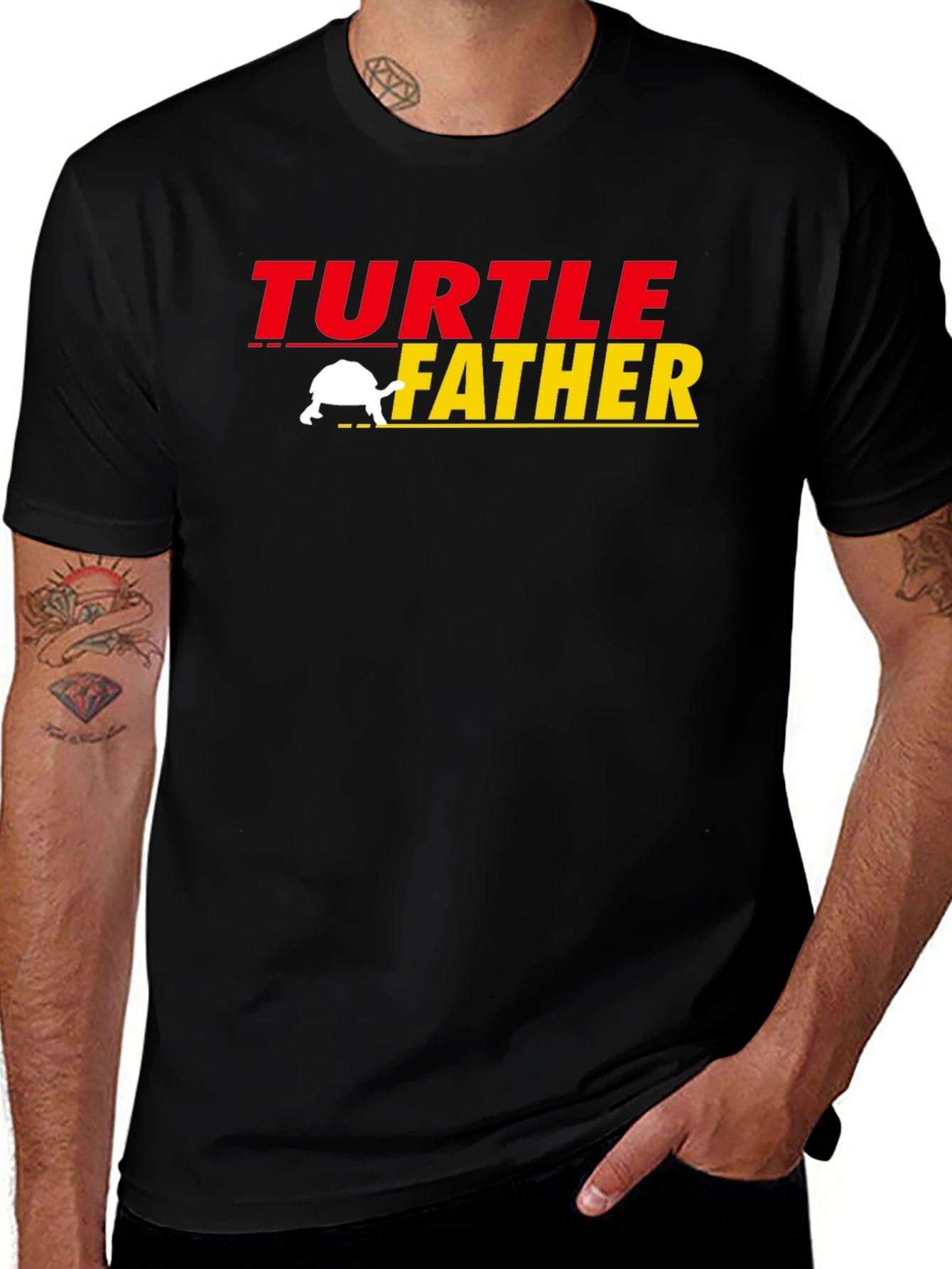 Variant 28 of Turtle Father Black T-Shirt