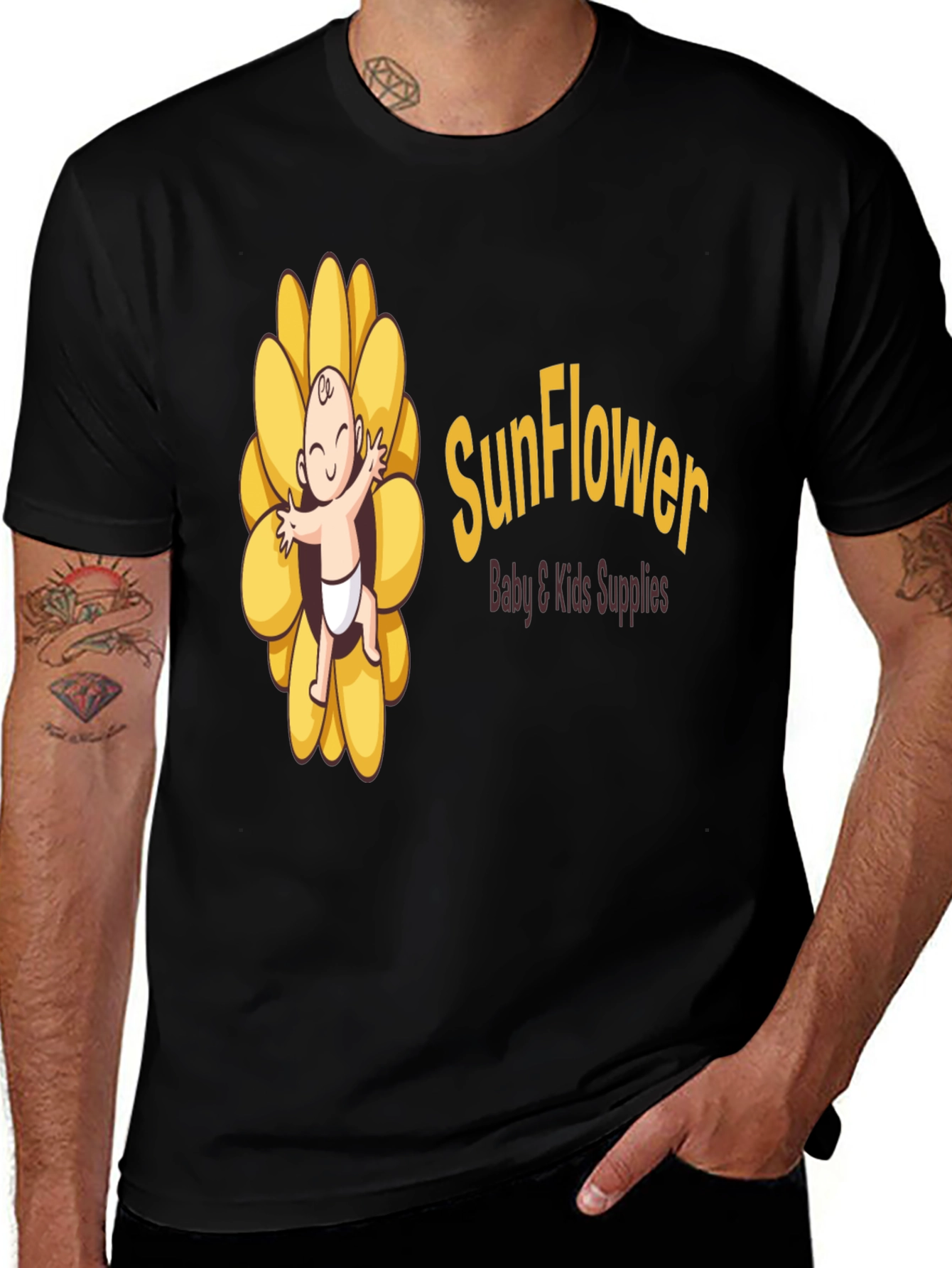 Variant 10 of Sunflower Baby & Kids Supplies Black T-Shirt