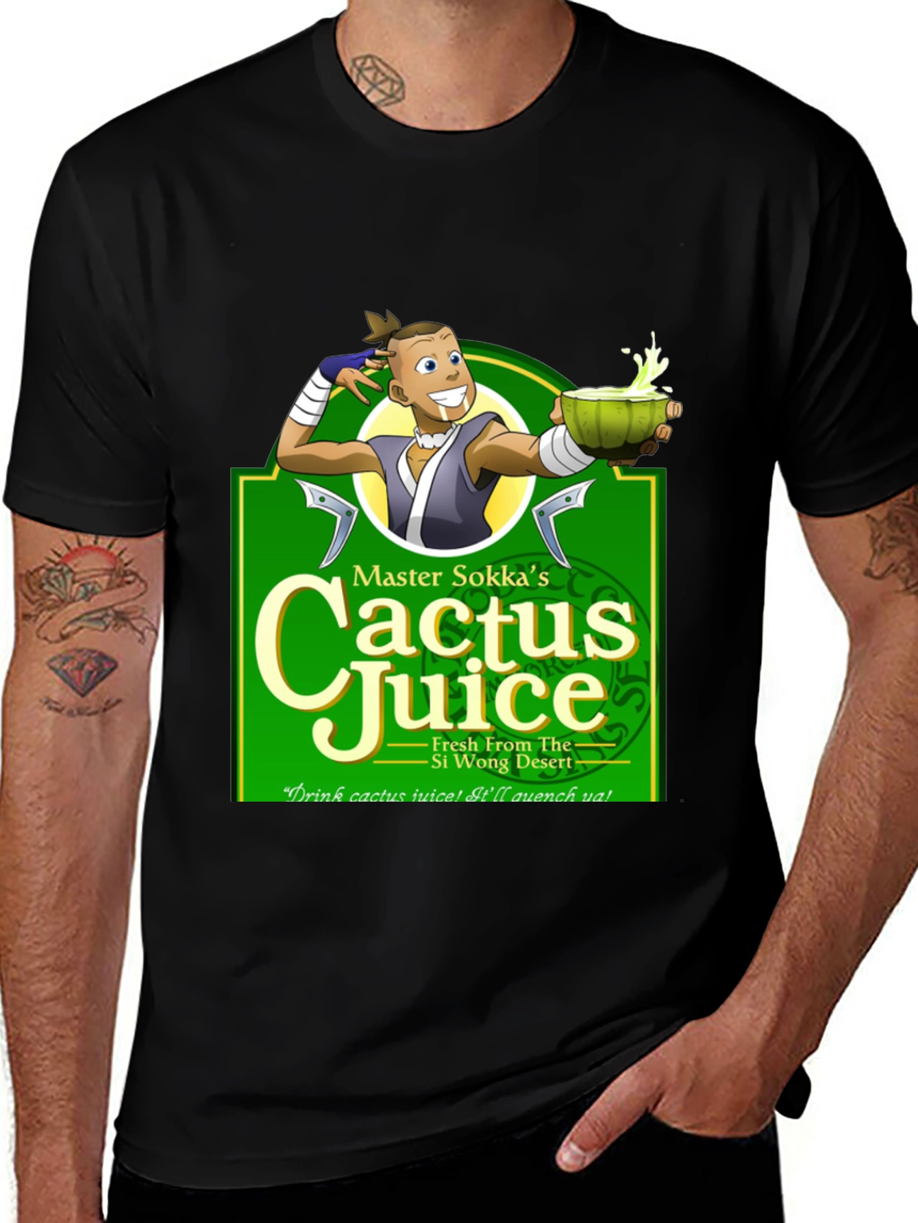 Sokka Cactus Juice T-Shirt - Avatar: The Last Airbender Fan Apparel