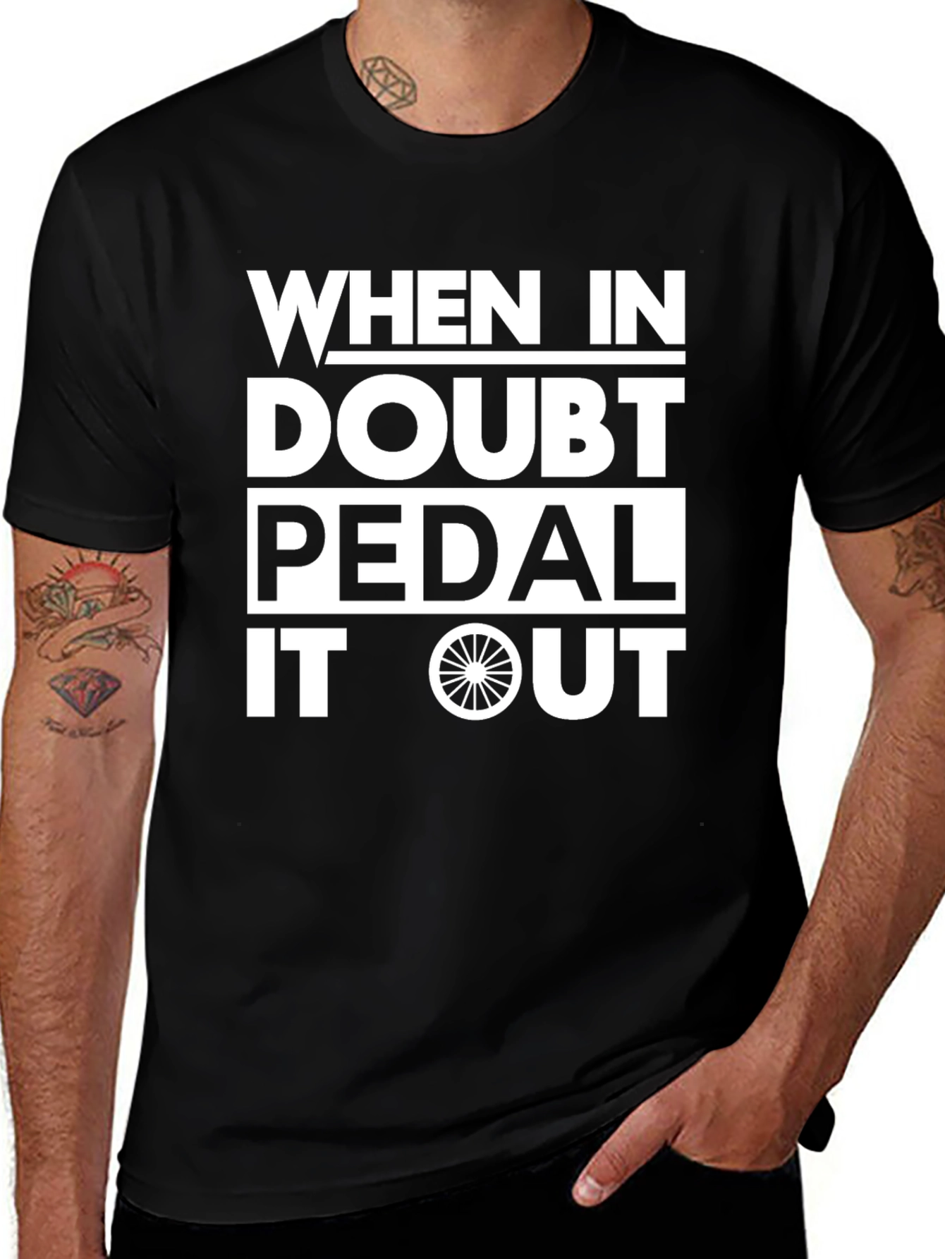 Variant 27 of When In Doubt Pedal It Out T-Shirt - Cycling Humor
