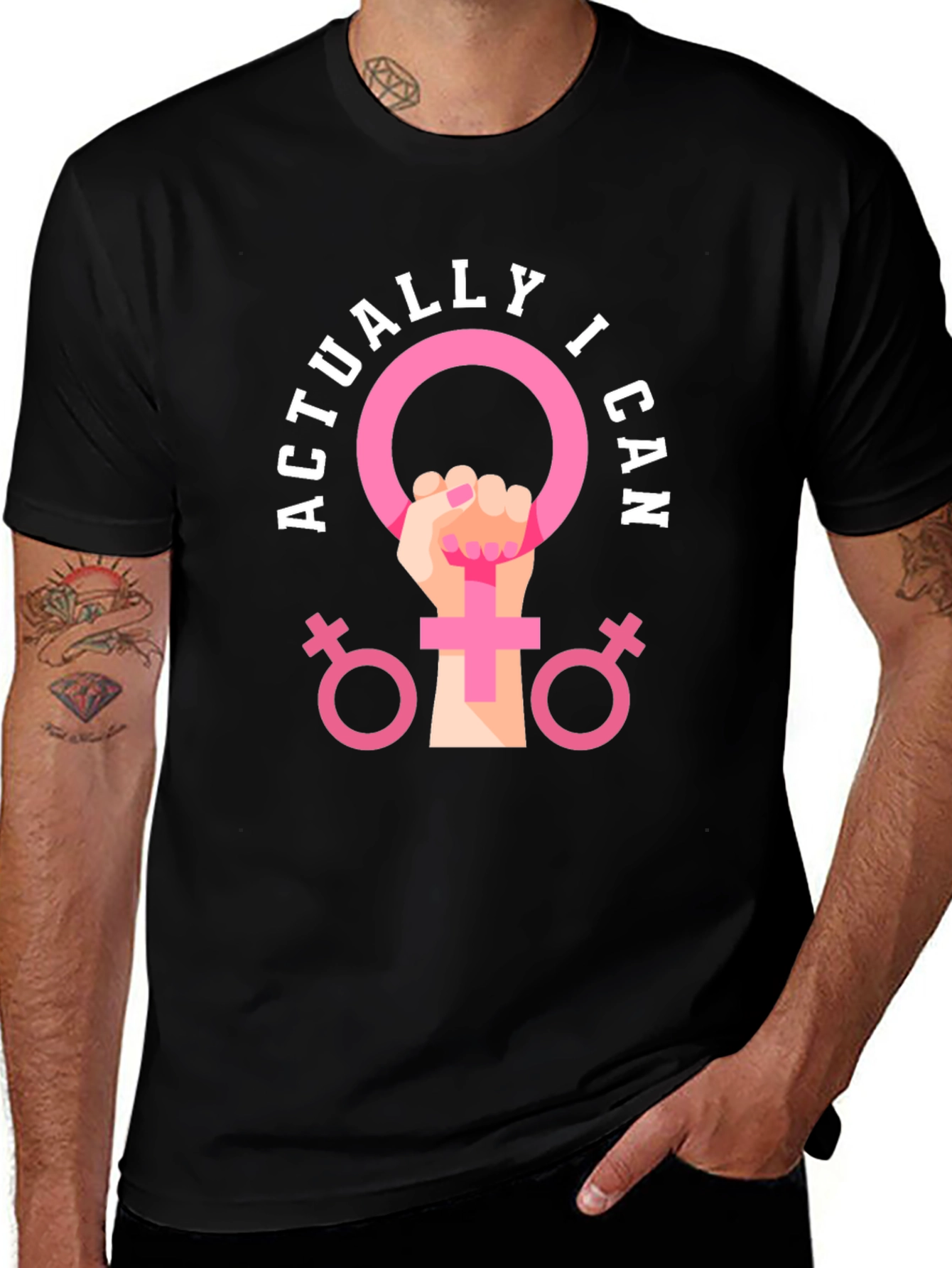 Variant 28 of Feminist Empowerment Tee - Actually I Can