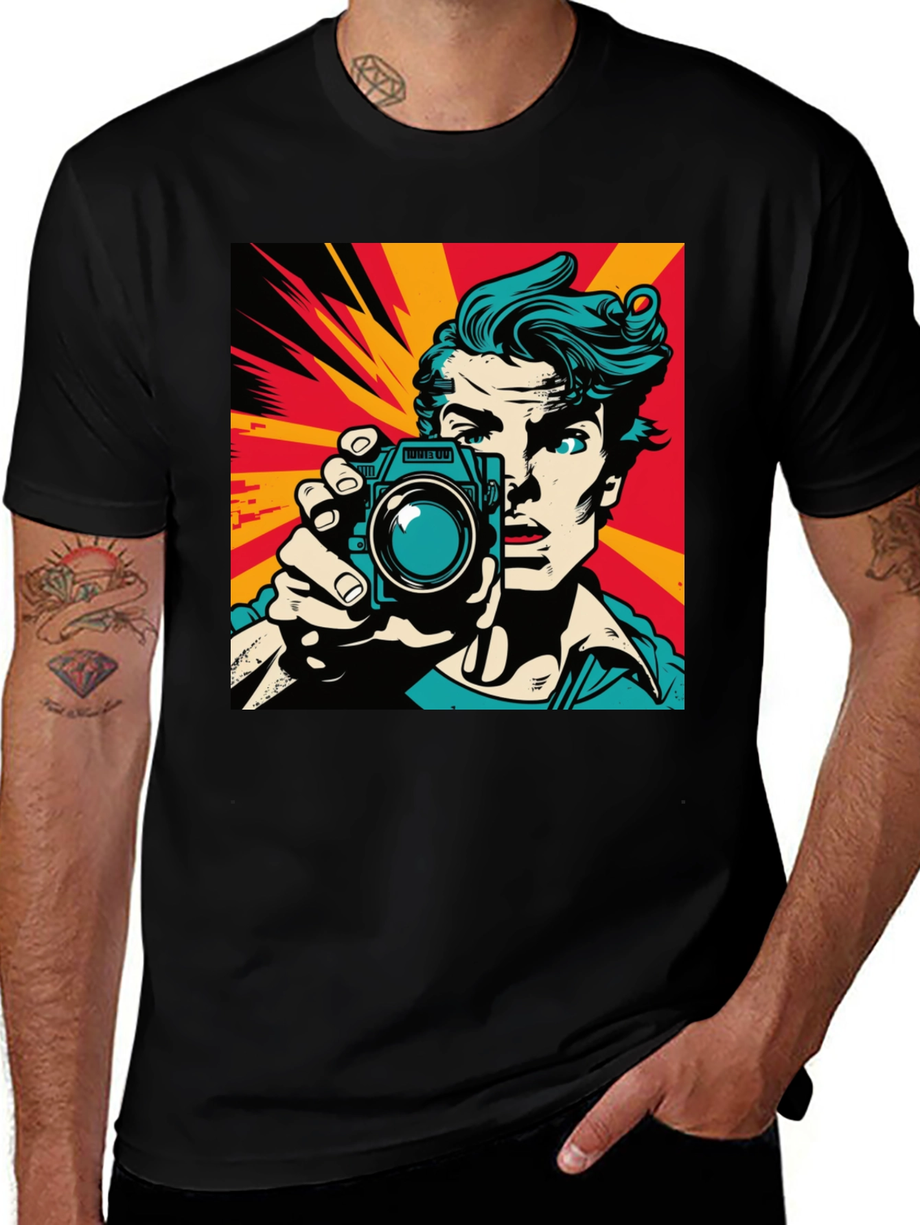Variant 20 of Retro Pop Art Photographer Graphic Tee