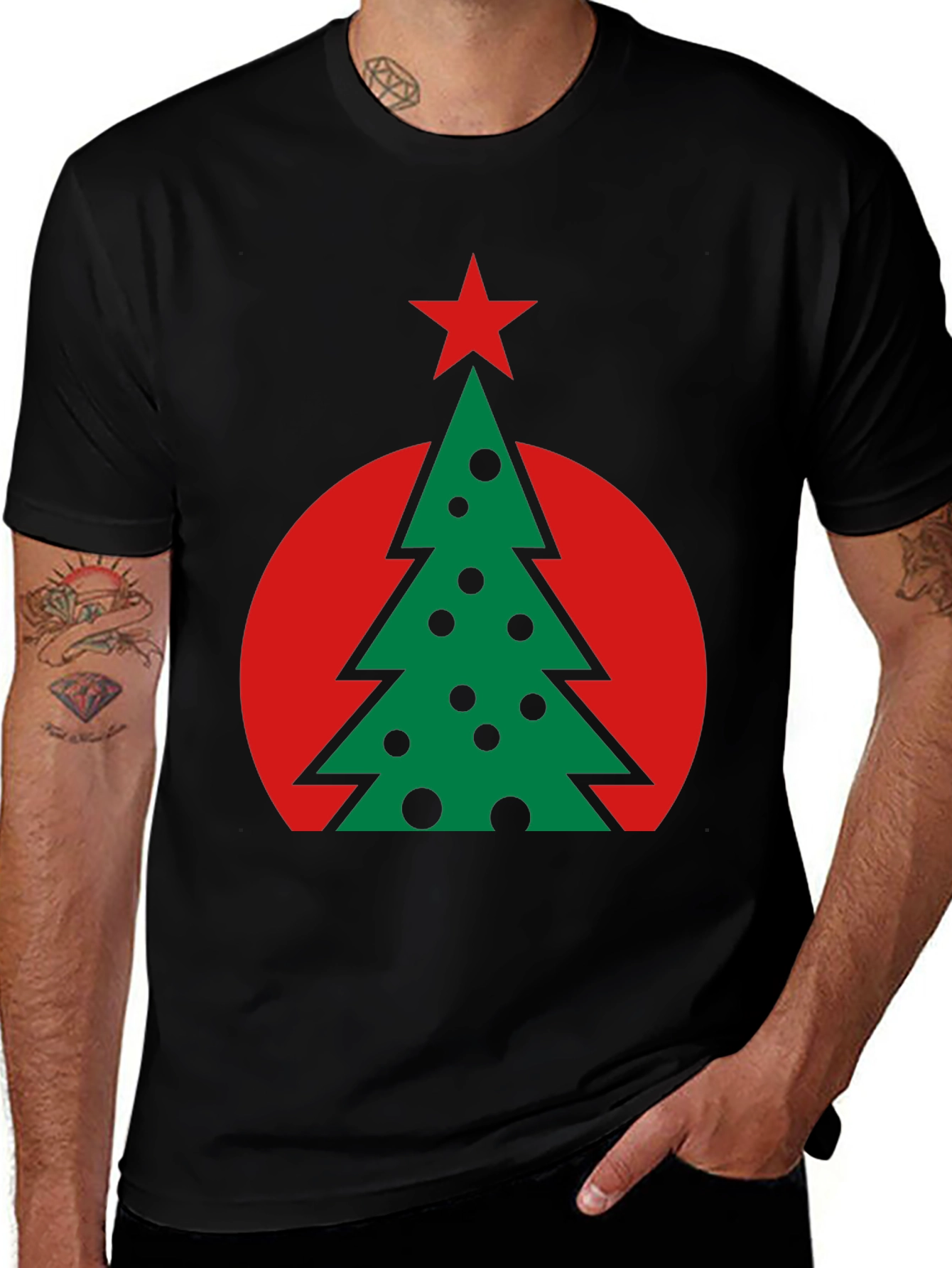 Variant 27 of Festive Christmas Tree Graphic Tee - Holiday Style