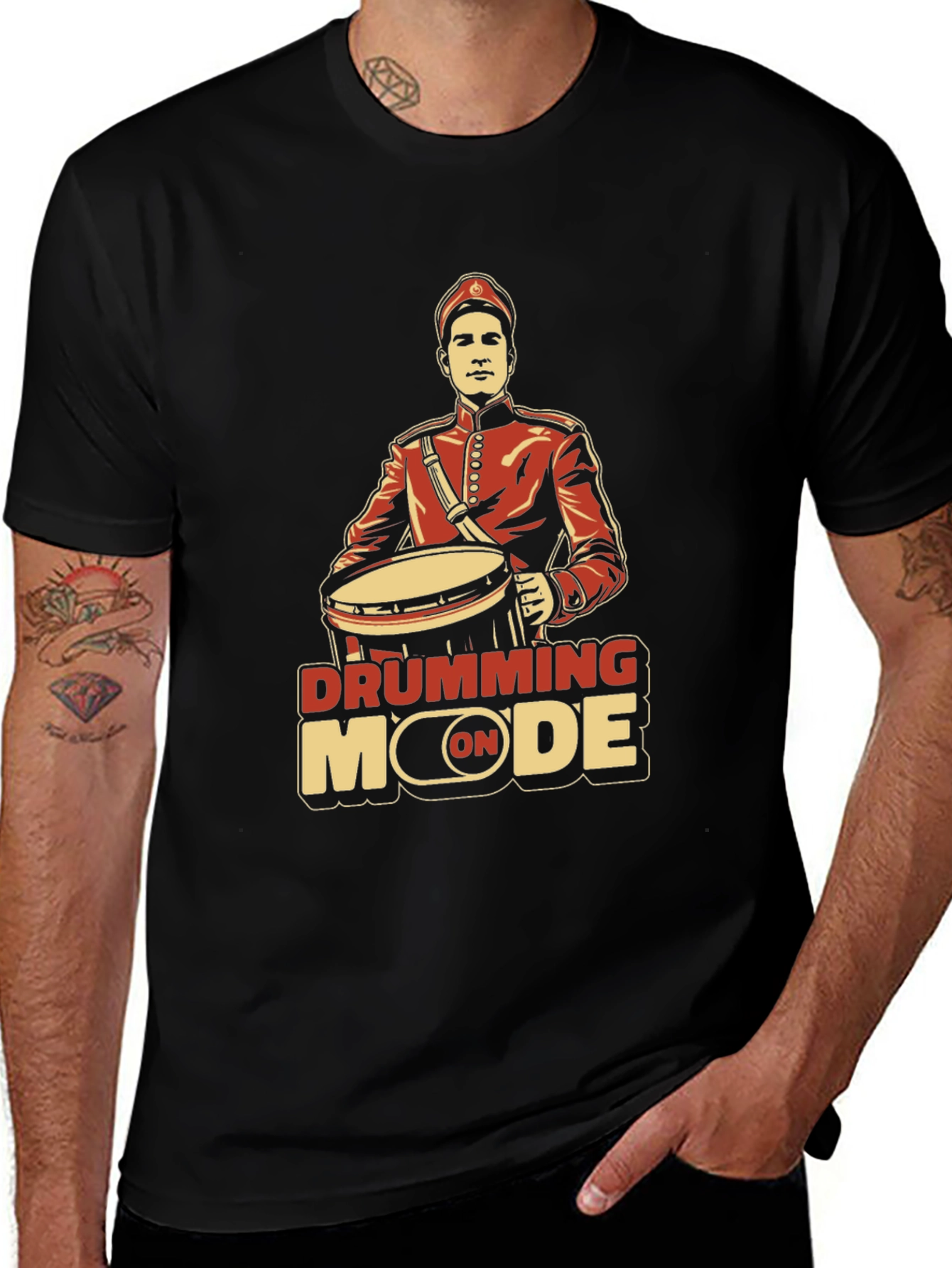 Variant 28 of Drumming Mode On Graphic T-Shirt
