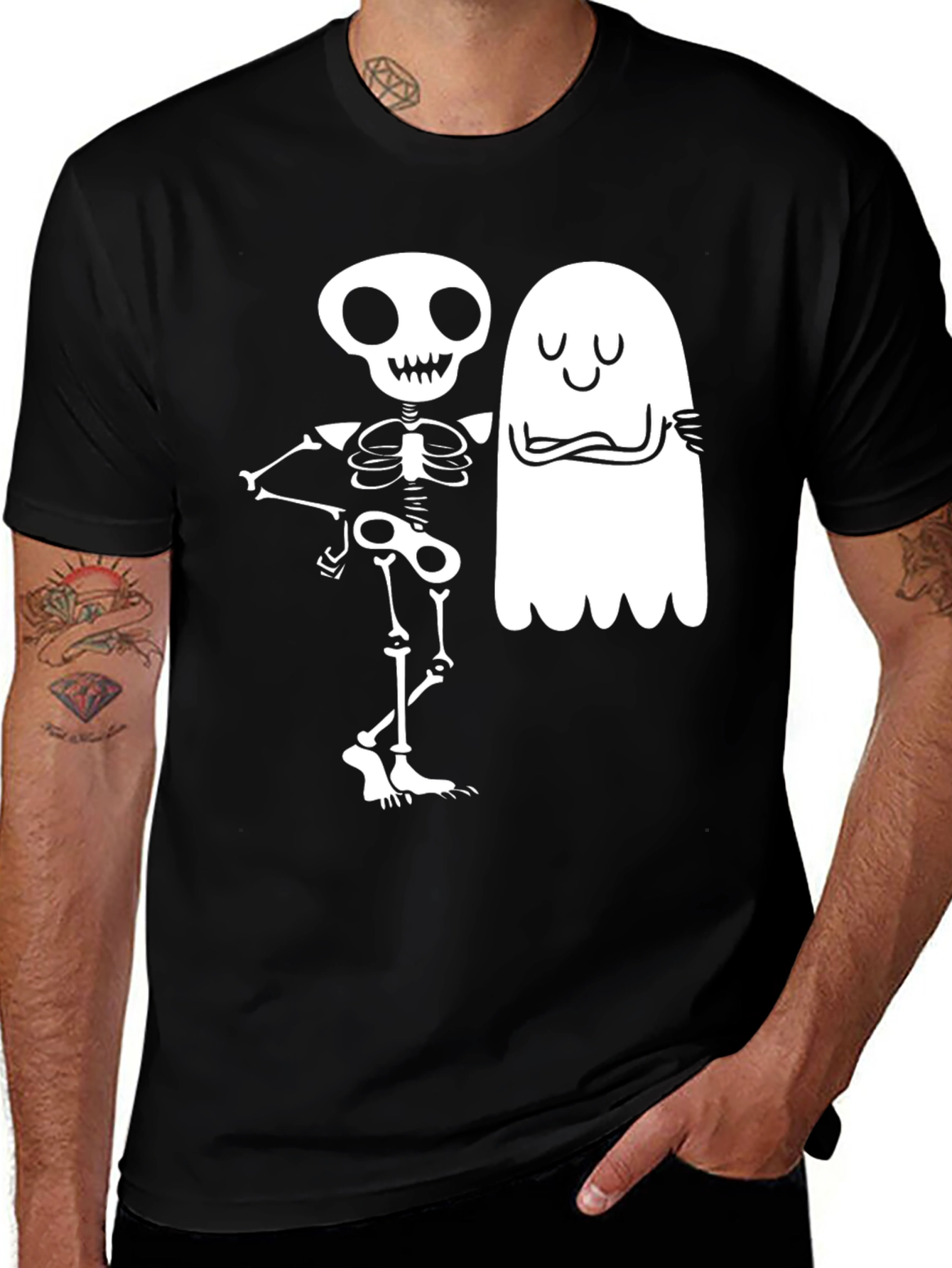 Skeleton & Ghost Graphic Tee