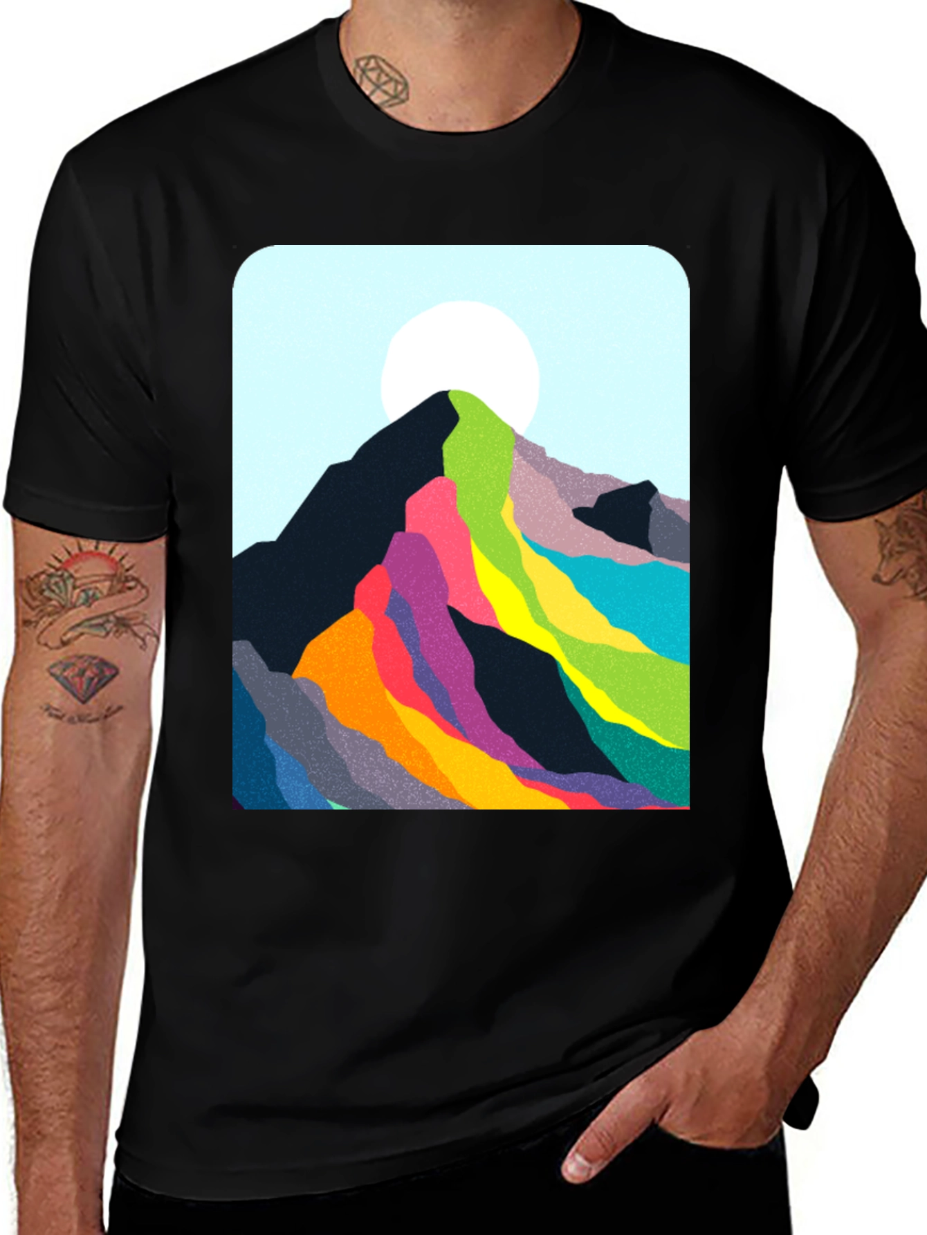 Variant 26 of Mountainscape Graphic Tee - Artistic Unisex Design