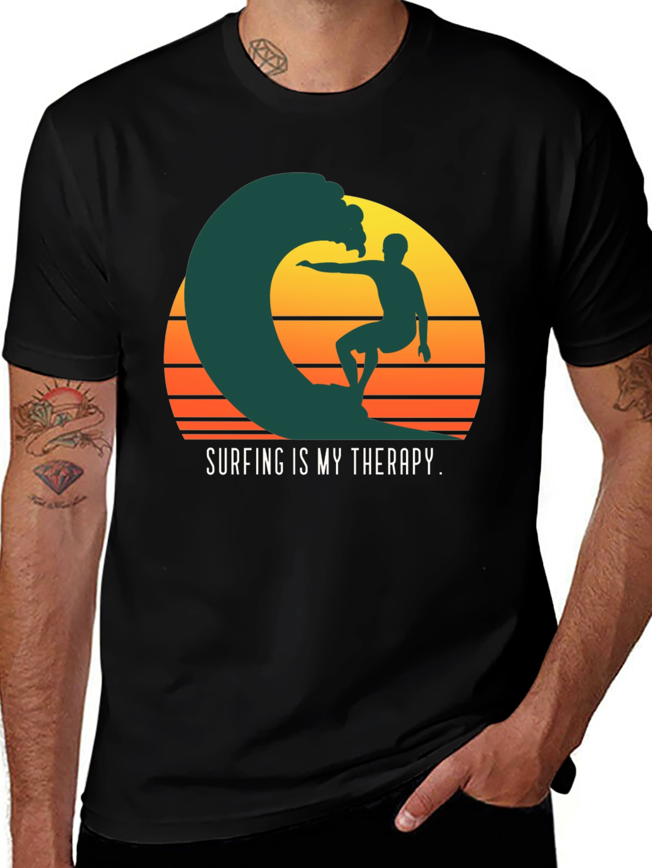 Variant 25 of Surfing Is My Therapy T-Shirt