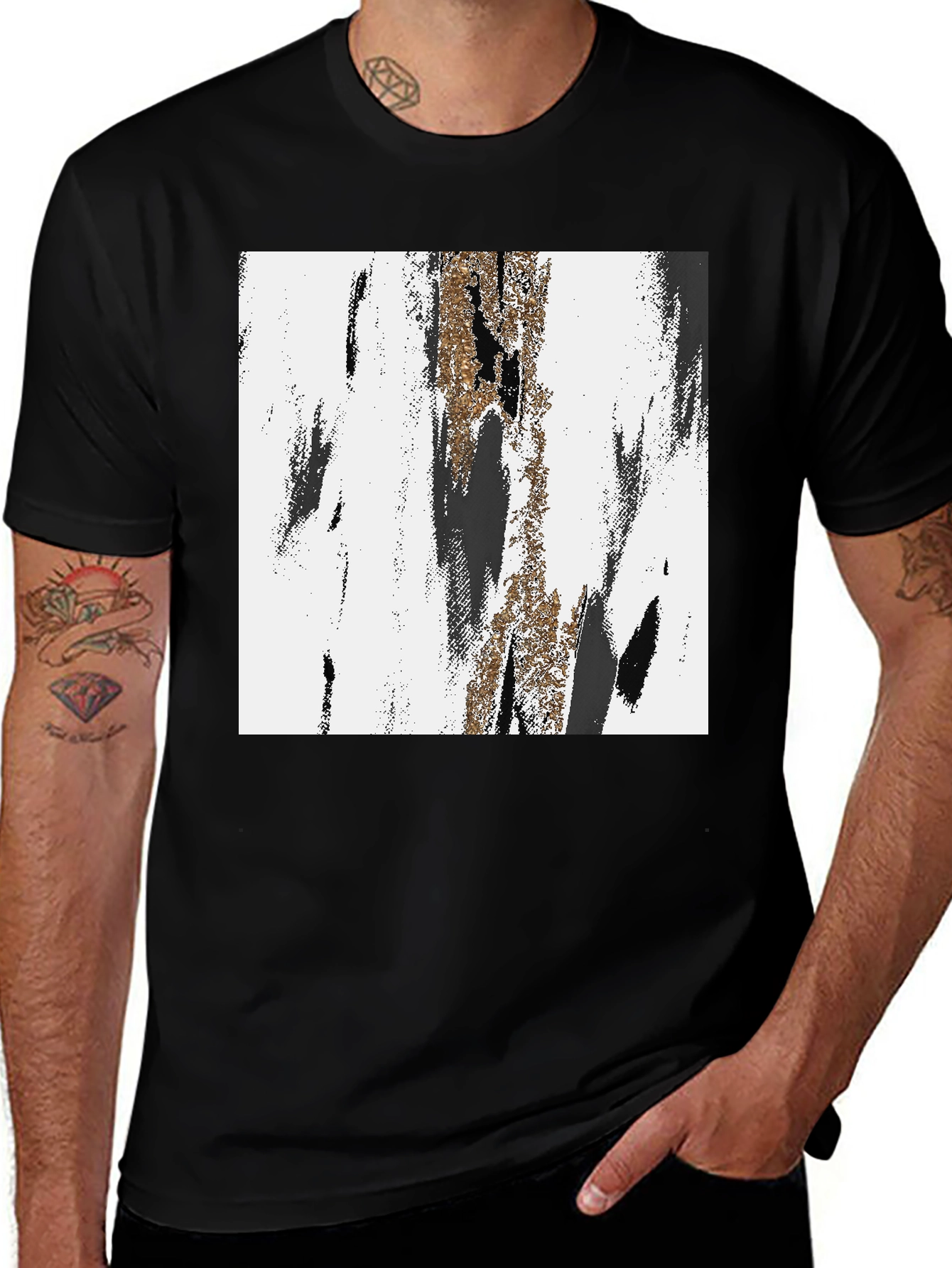 Abstract Brushstroke Graphic Tee