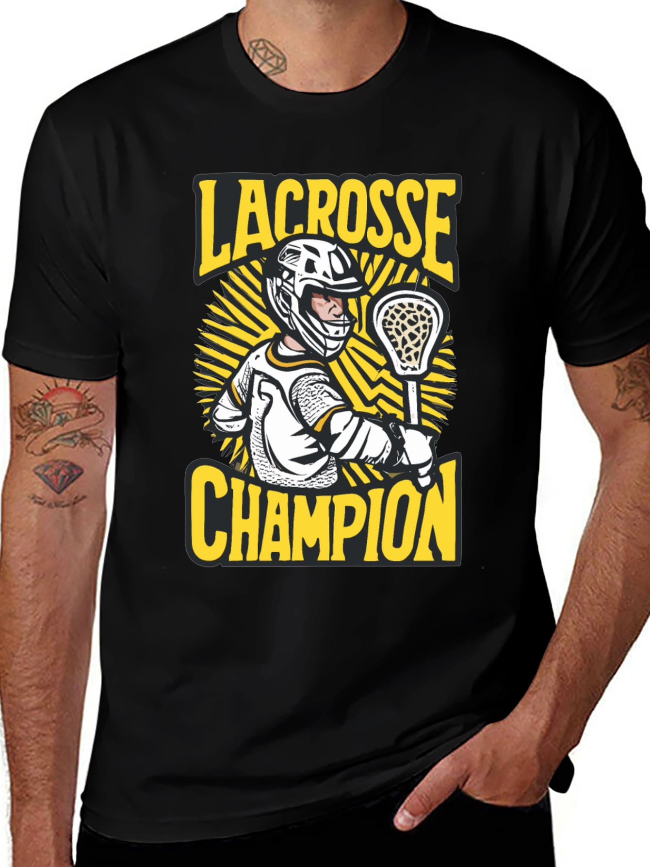 Variant 24 of Lacrosse Champion Black Graphic Tee