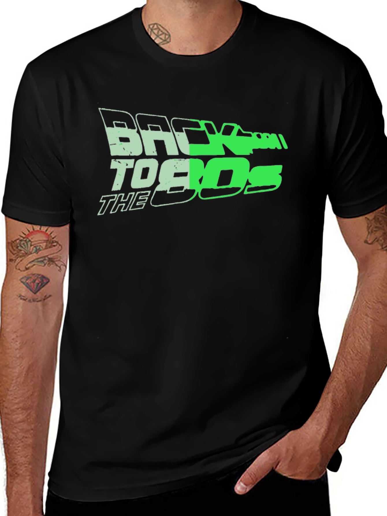 Variant 14 of Back to the 80s Black T-Shirt