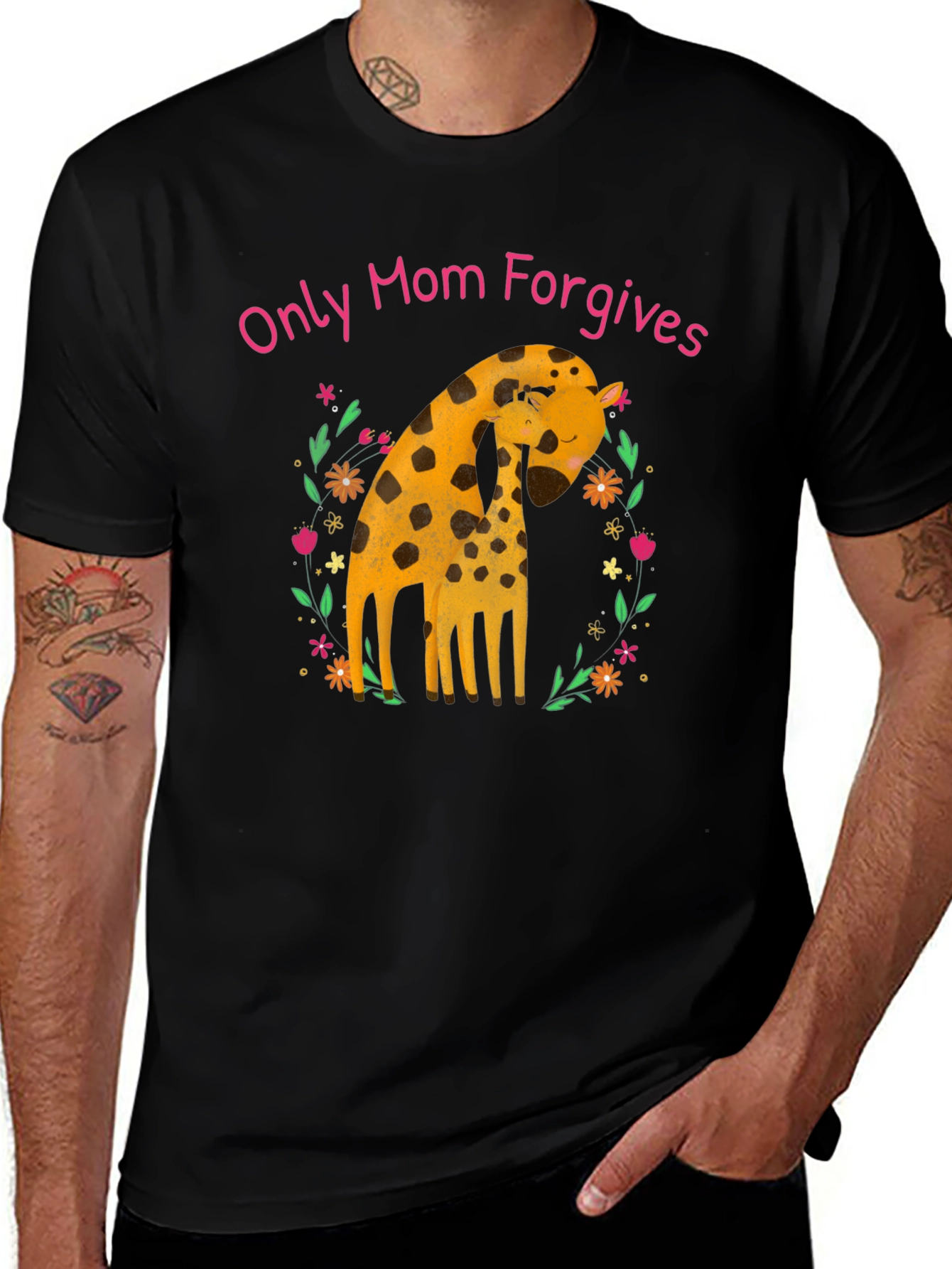 Variant 5 of Only Mom Forgives Giraffe T-Shirt
