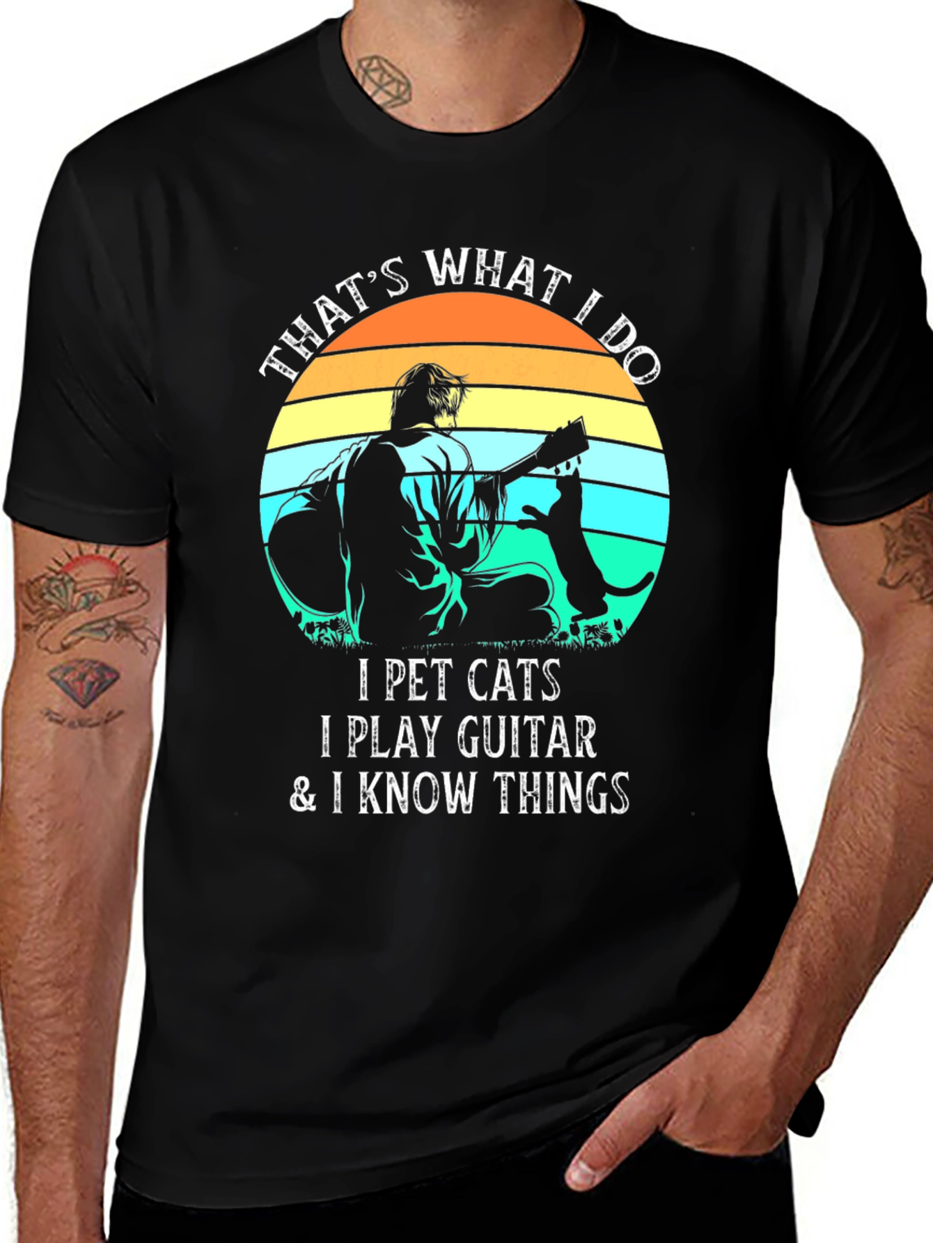Cat Lover Guitarist T-Shirt - That's What I Do