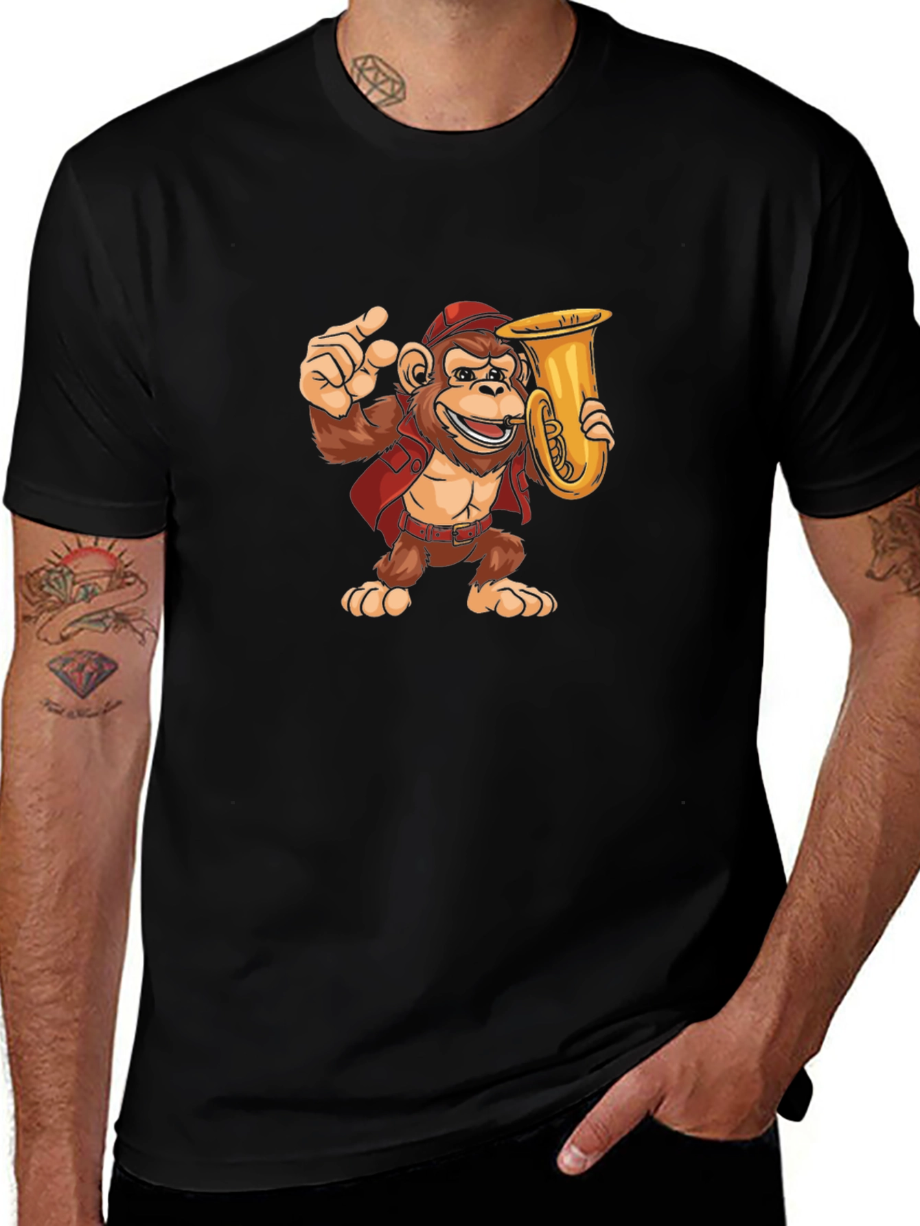 Variant 27 of Monkey Sax T-Shirt - Funky Design