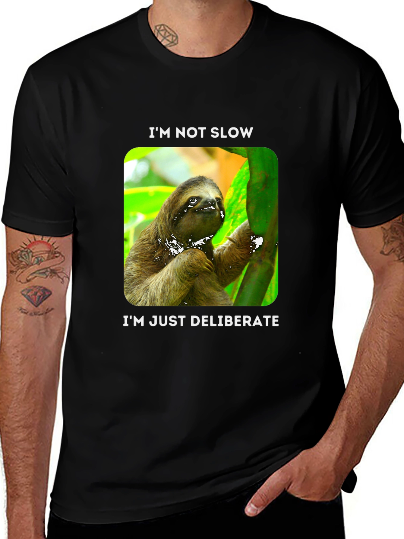 Variant 12 of Funny Sloth T-Shirt - I'm Not Slow, I'm Deliberate