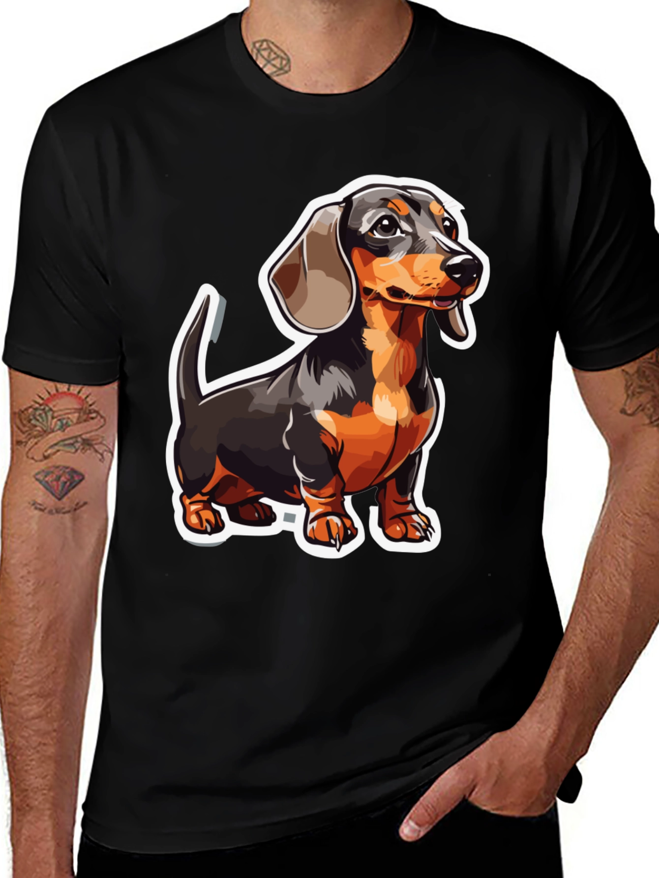 Variant 9 of Dachshund Dog Graphic T-Shirt - Cute Wiener Dog Tee