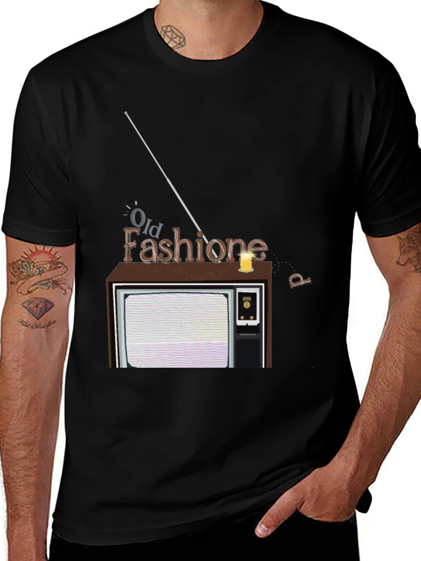 Variant 30 of Old Fashioned TV Graphic Tee - Retro Style