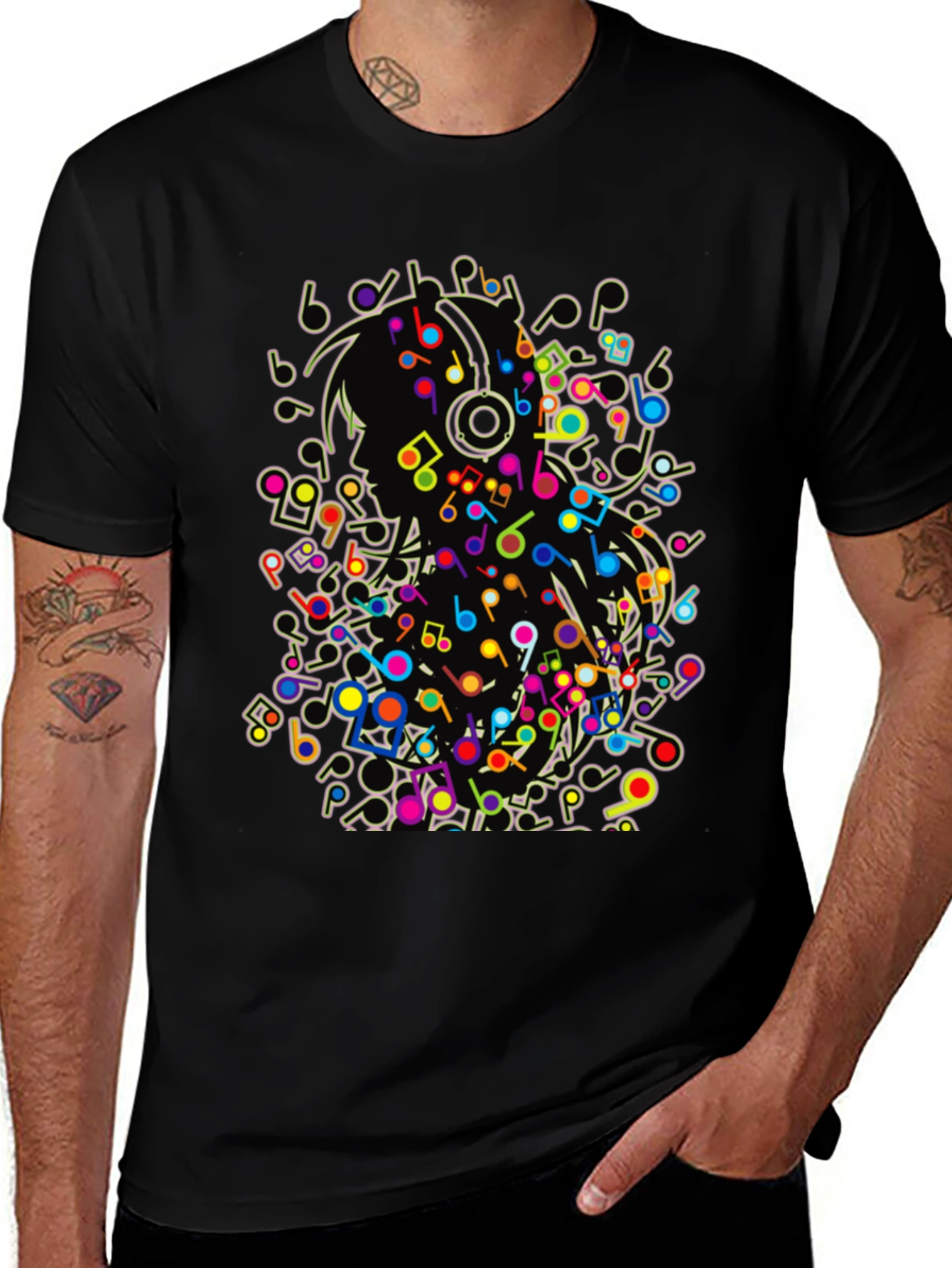 Variant 29 of Colorful Music Lover Graphic Tee - Trendy Design